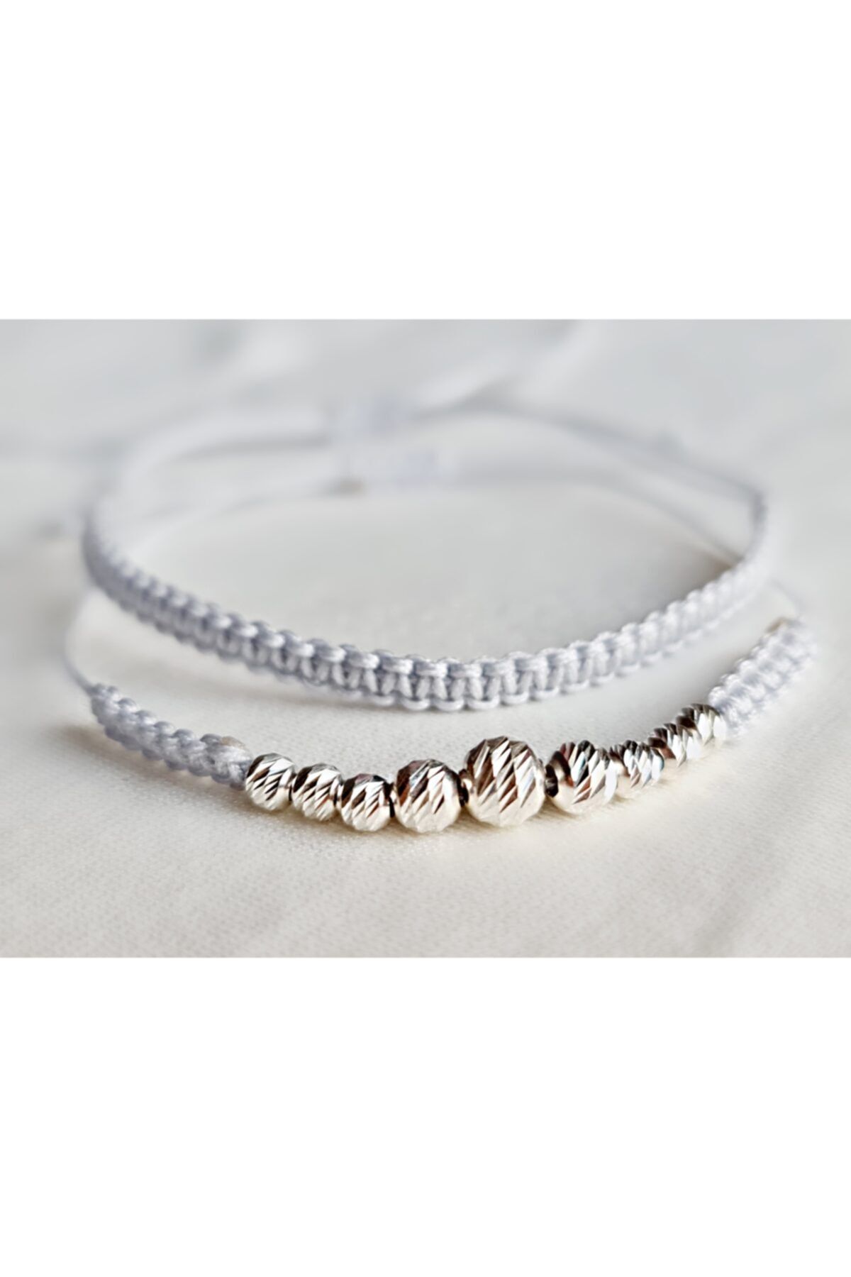 essilverjewellery Tasarım Gümüş Dorika Toplu Makrome Bileklik 925 Ayar Gümüş Dorika Top