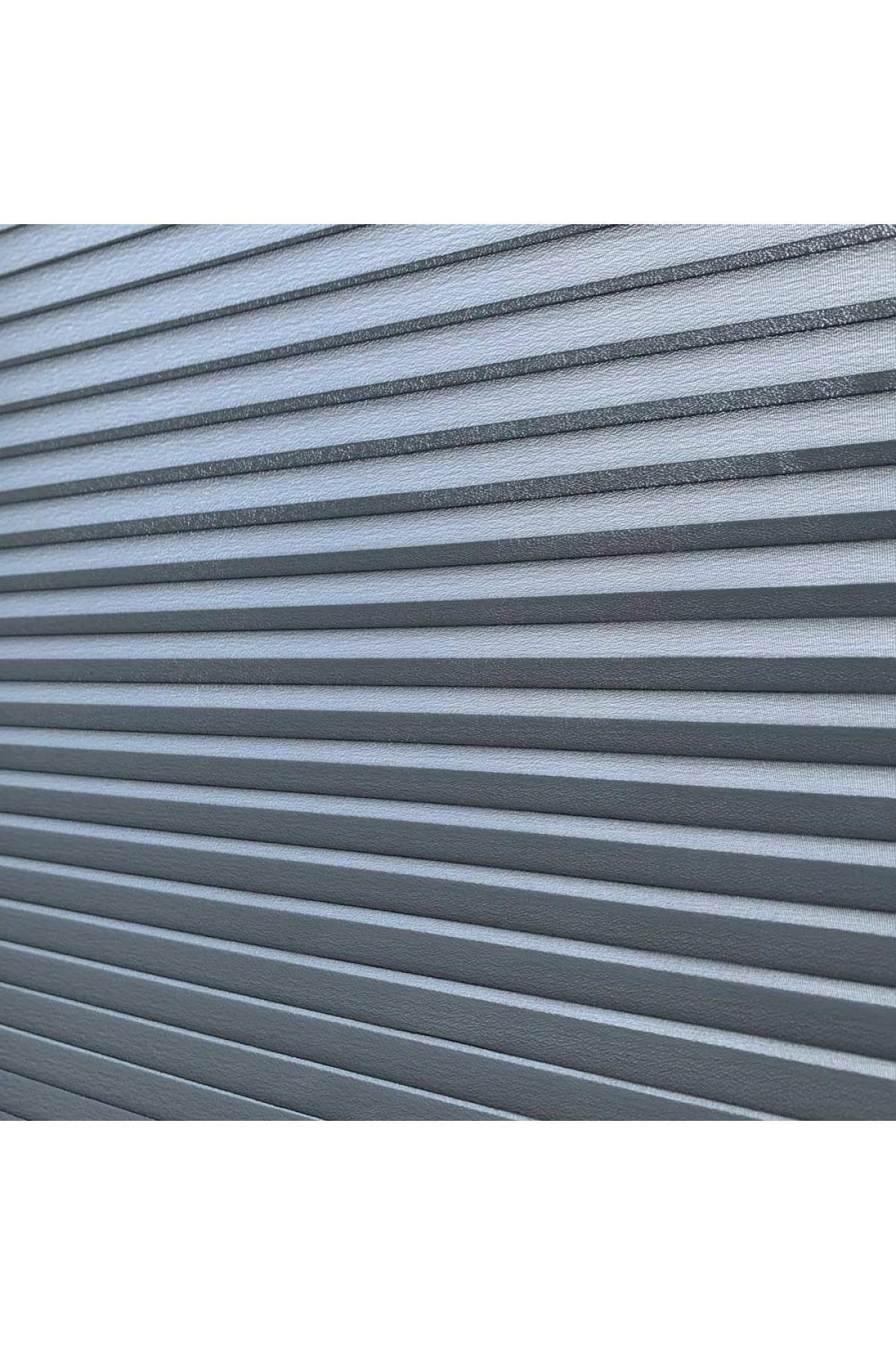 Persis Pliper K. Gri Orta - Plise Cam Balkon Perdesi Yapışkanlı 3400019