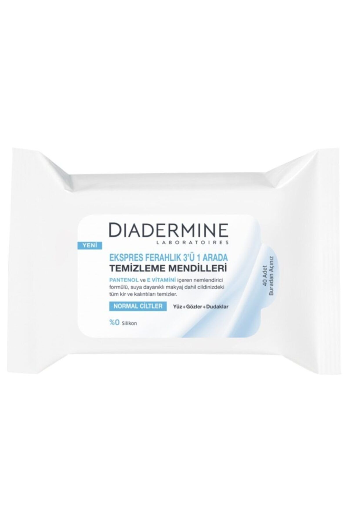 Diadermine Essential Care Express 3’ü Bir Arada Temizleme Mendilleri 40 Adet