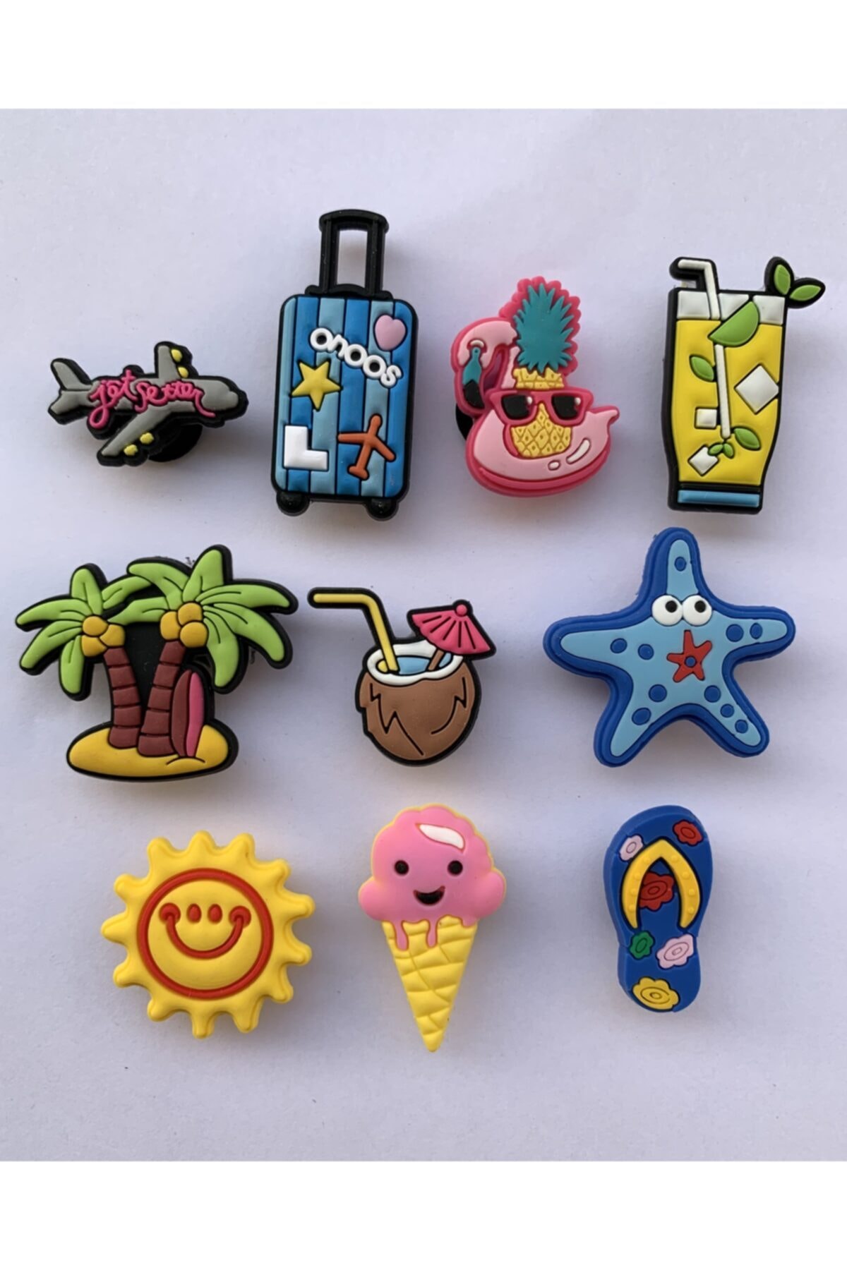 Croc Terlik Süsü Tatil Jibbitz 10'lu Set
