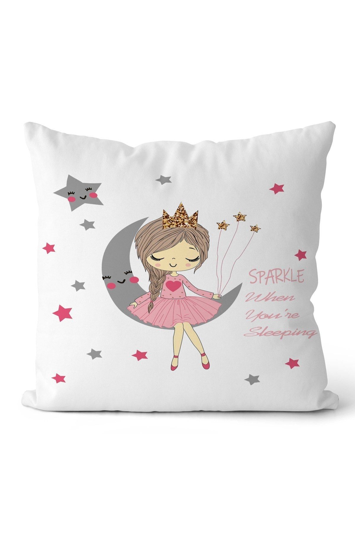 SHOWY BABY Ay Dede Ve Prenses Desenli Çocuk Odası Kırlent