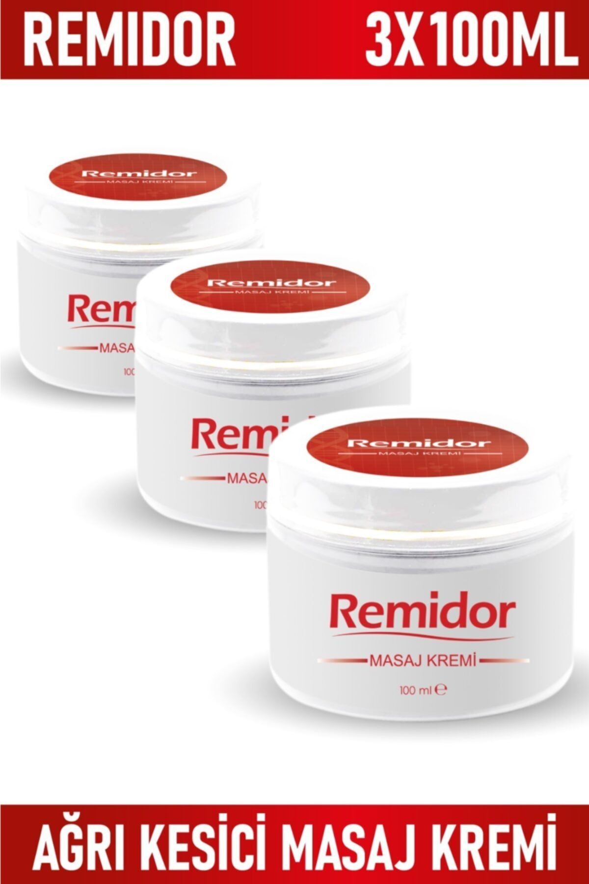 remidor Ağrı Kesici Masaj Kremi 100ml 3 adet