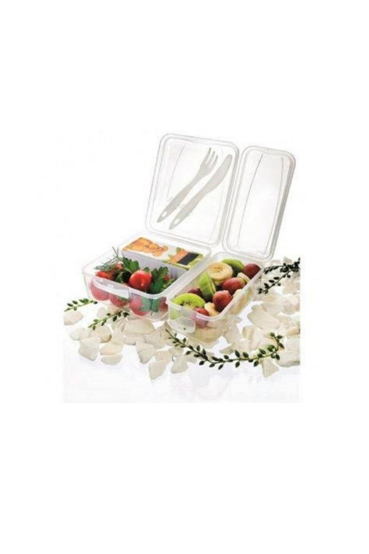 İndiriminVar Çatal Bıçaklı Bölmeli Beslenme Kutusu