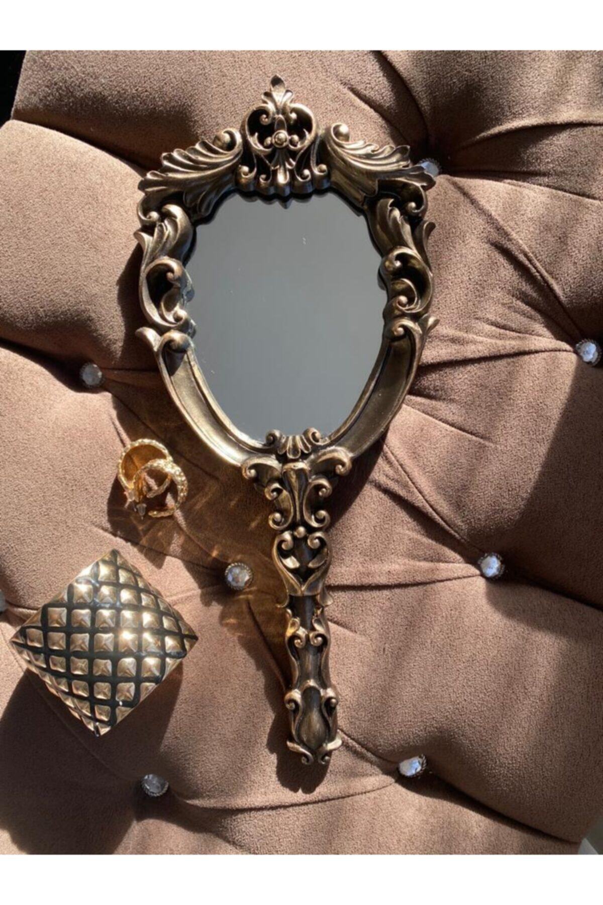 TUĞBAHOME El Aynası Antik Eskitme Dantel Model