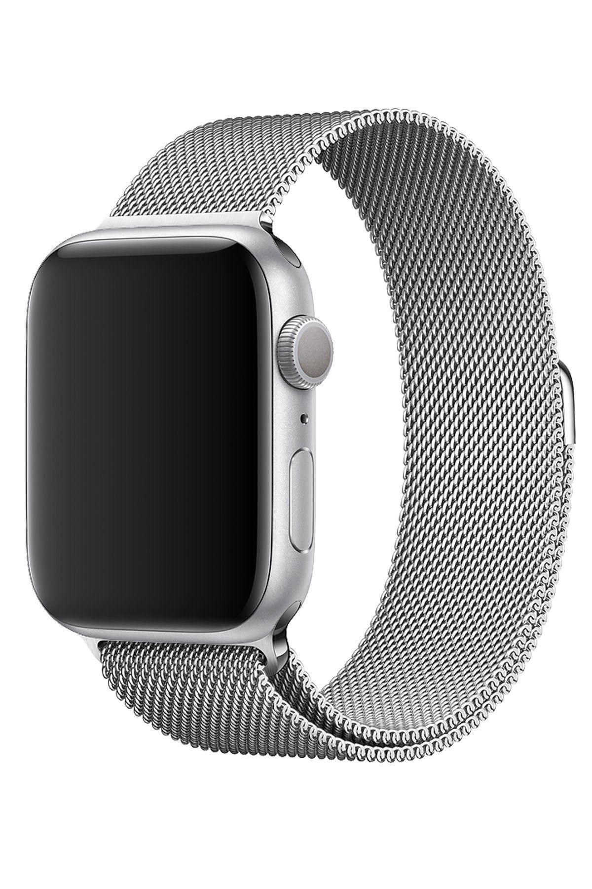 Hayal Kılıf Gümüş Metal Hasır Kordon Apple Watch 1-2-3-4-5-6-se Uyumlu 38-40mm
