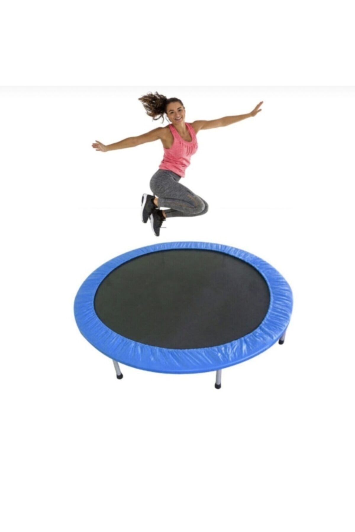 babysharkswim Ithalat 48 Inc 140 cm Yaylı Trambolin Mavi Renk