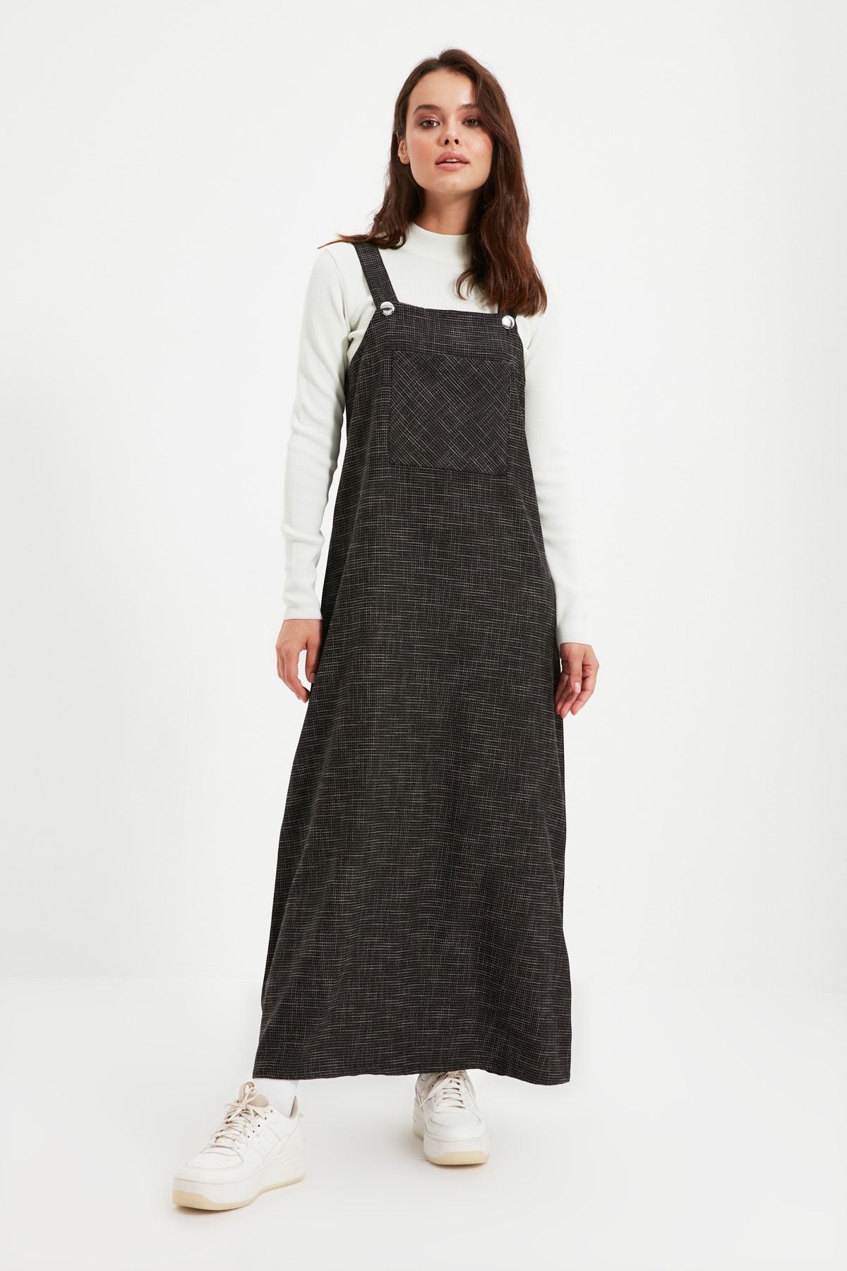 Trendyol Modest Siyah Jile Elbise TCTAW22EB0030