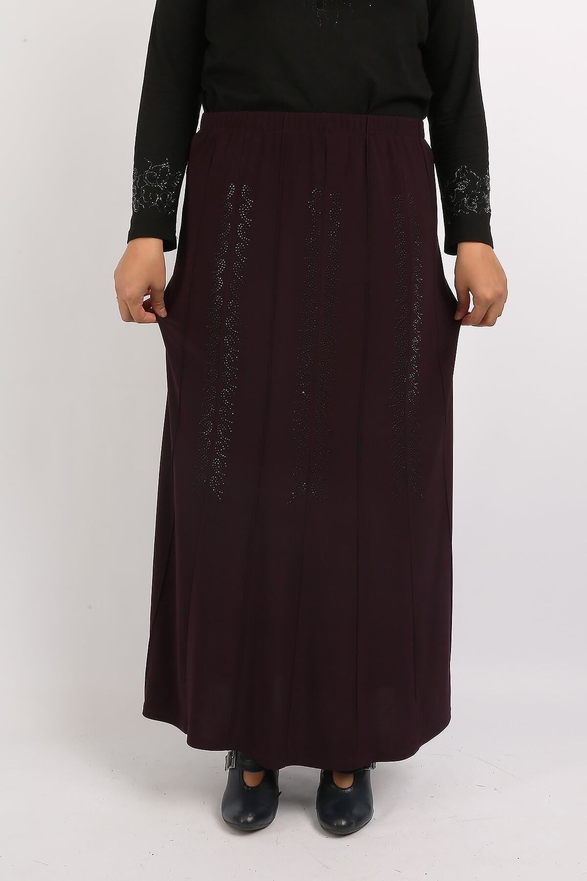 NERMİN Taşlı Çımalı Etek