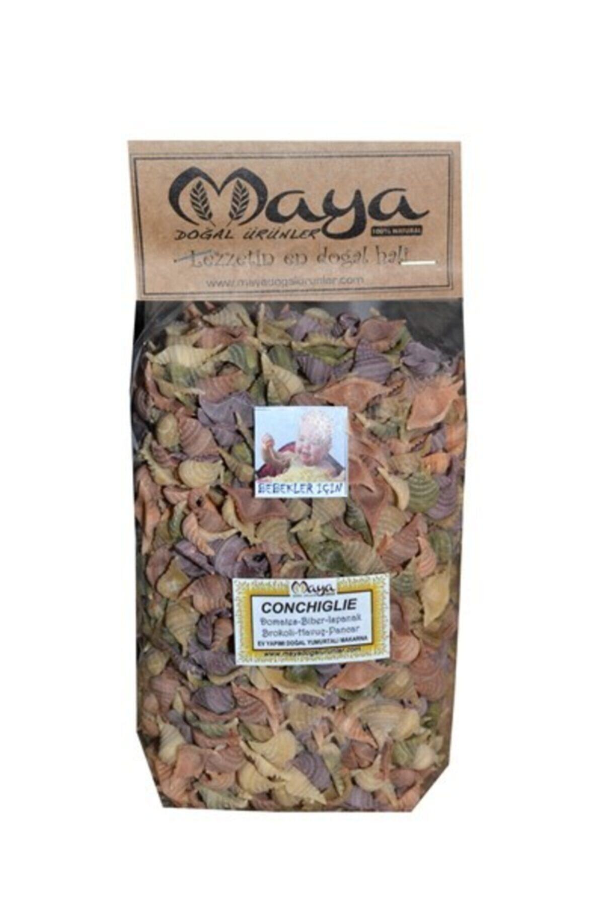 MAYA DOĞAL ÜRÜNLER Conchıglıe Bebekler Ve Çocuklar Için Küçük Kesim Karışık Sebzeli Makarna (TUZSUZ) 500gr