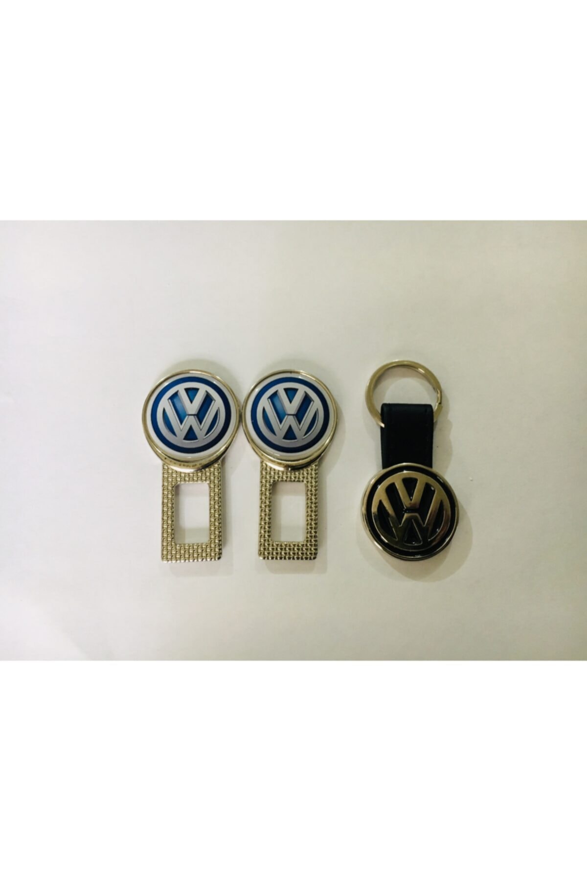 Volkswagen Logolu Demir Deri Anahtarlık 1 Adet ,2 Adet Kemer Toka