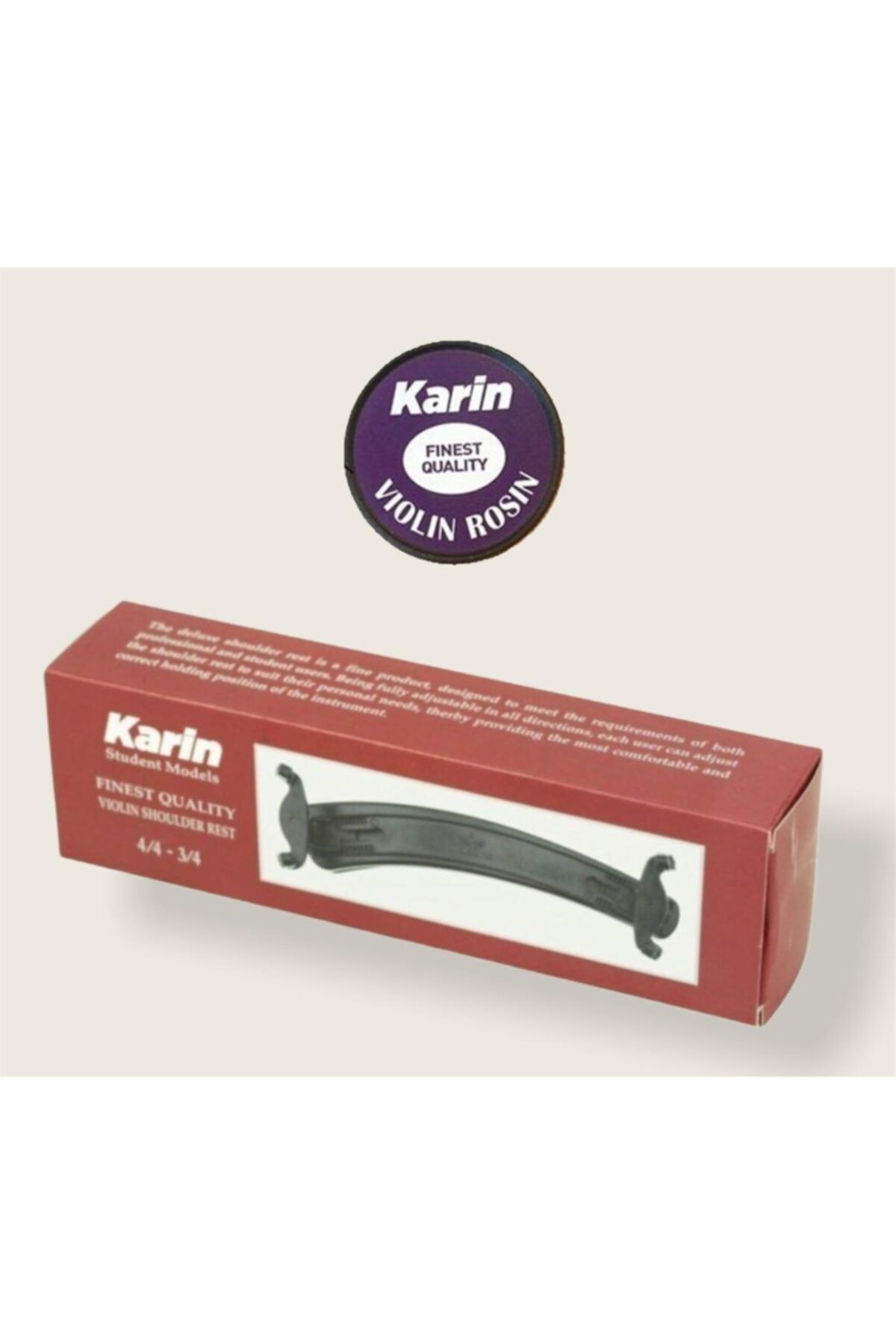 Karin First Quality Violin Shoulder Rest Keman Yastığı 4/4 - 4/3 Ayarlanabilir + Violin Rosin Keman Reçine