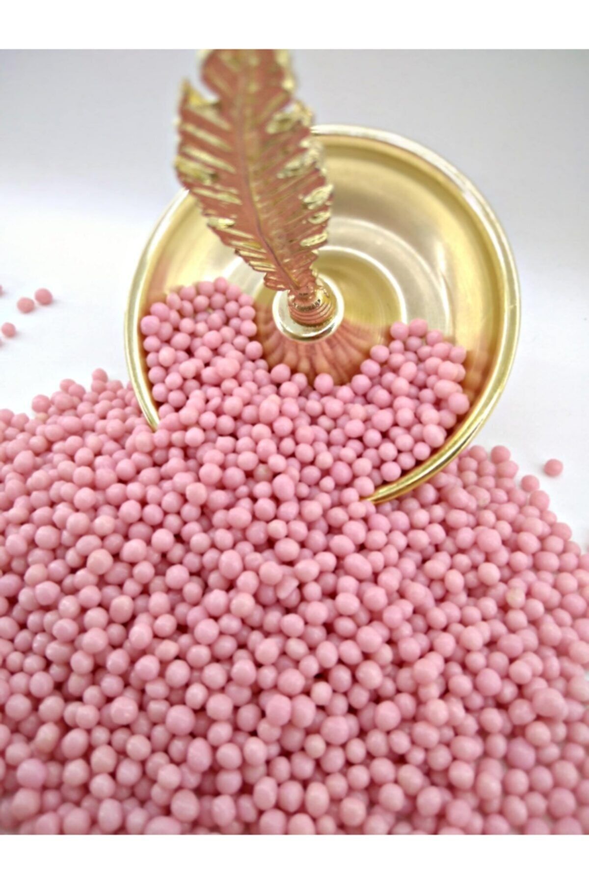 PASTA VİTRİN Pirinç Patlağı Pasta Süsü Pembe - 100 Gr