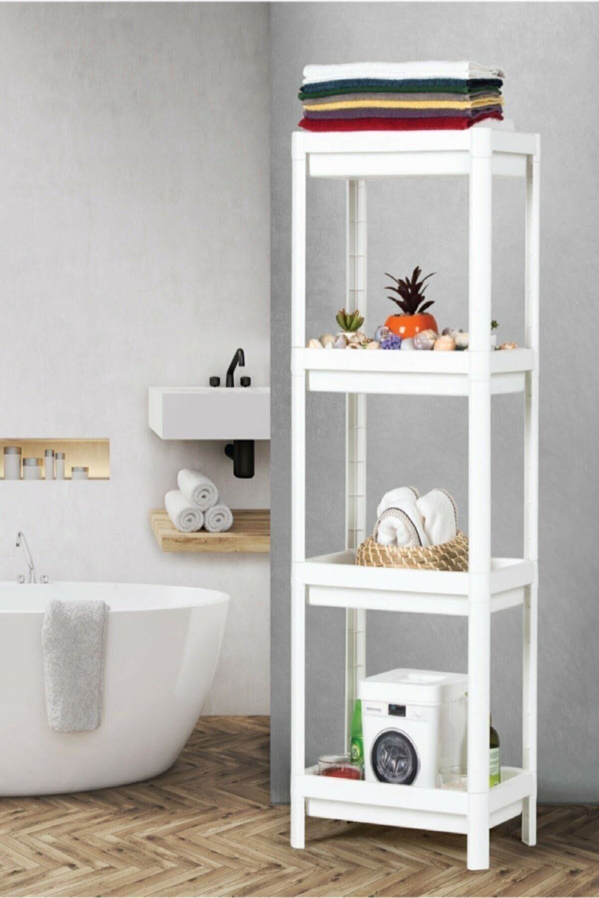 FOKUL Shelf 3 Katlı Raf Ünitesi - Mutfak - Banyo Depolama Rafı
