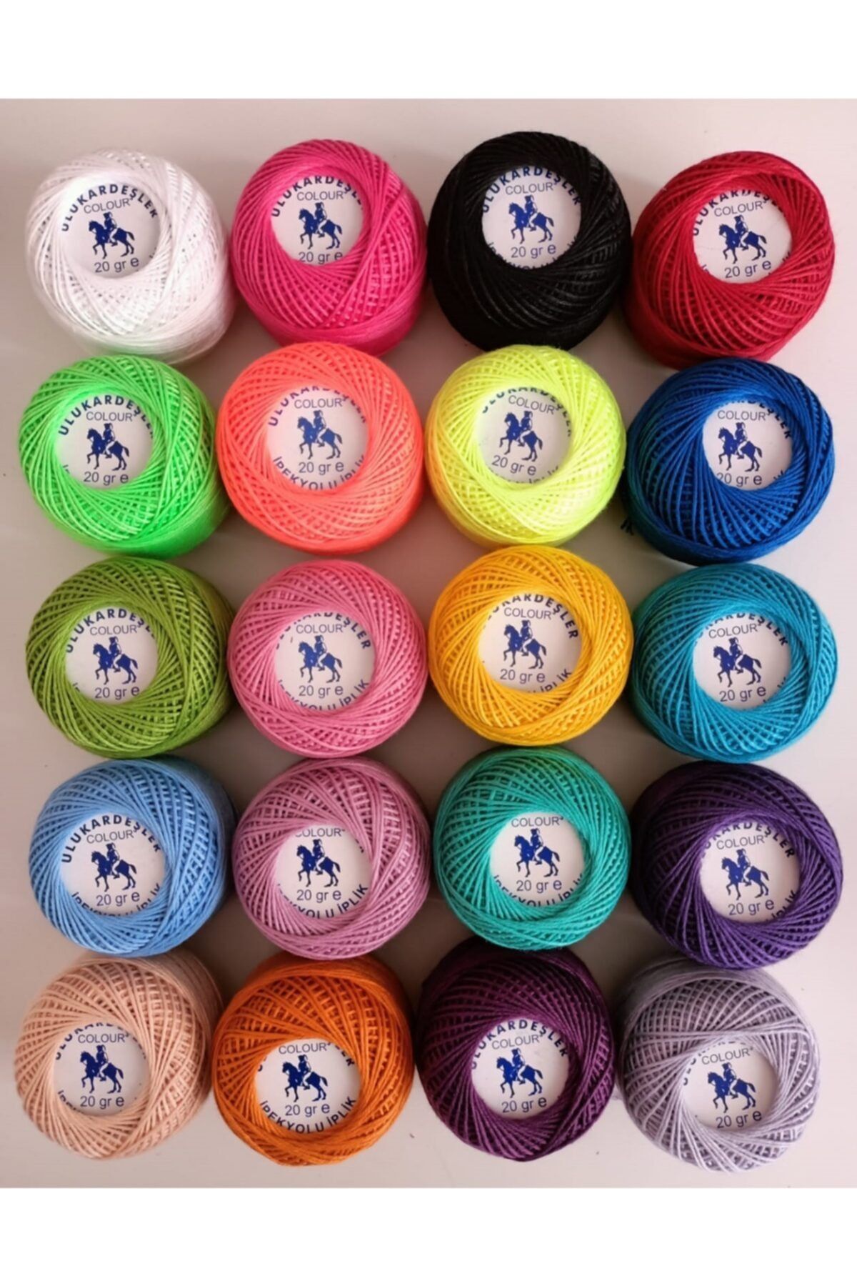 ULUKARDEŞLER İPEKYOLU Cotton Like 3 Numara Punch Iplik Seti 1 (20 Renk X 20 gr )