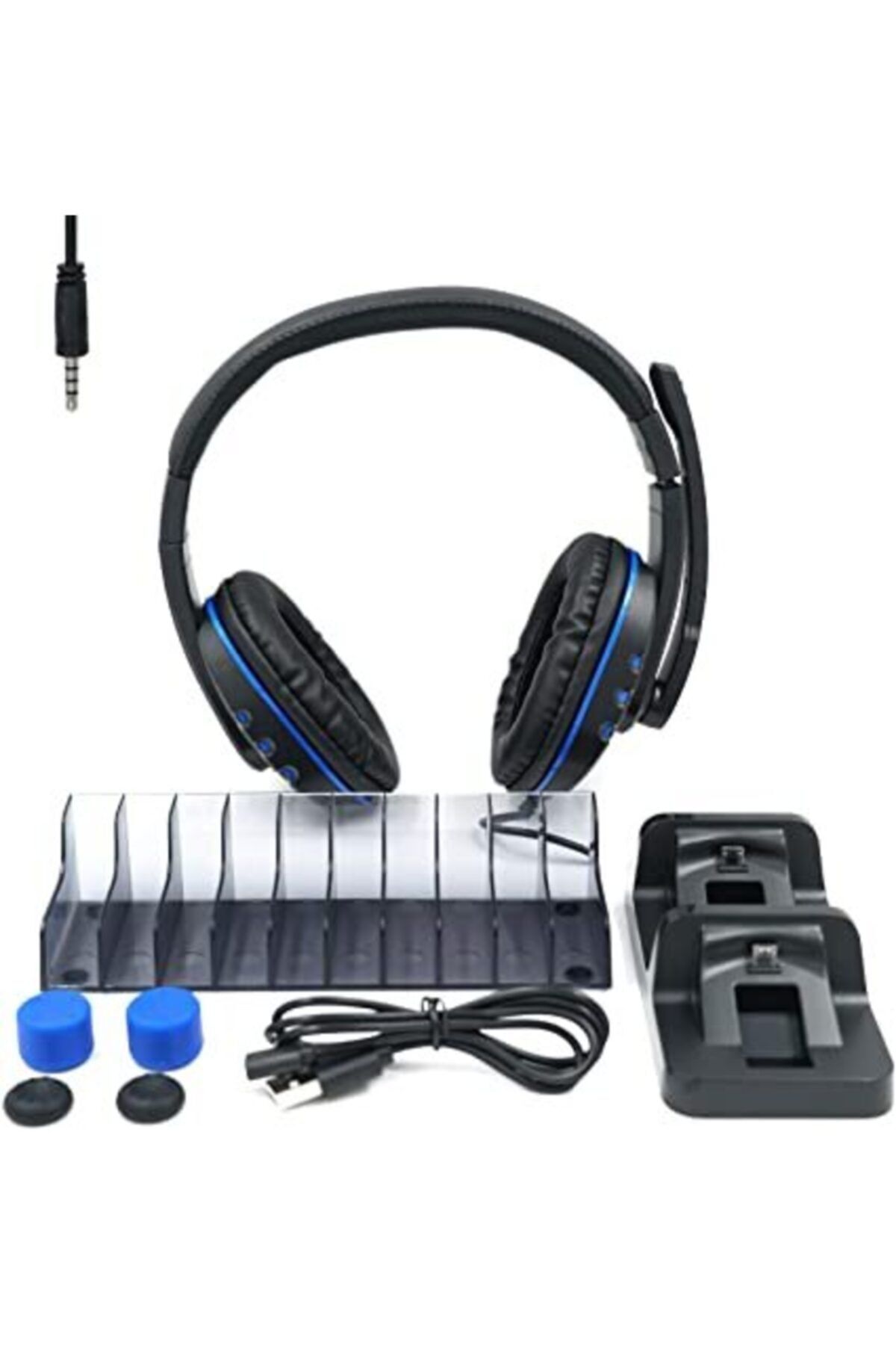 JUNGLEE Dobe Ps4 Oyun Seti Game Pack Şarj Ve Oyun Standı Kulaklık 5 In 1