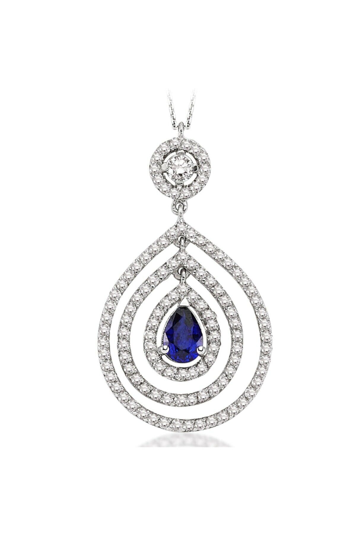 pırlantam 1.13 Ct. Pırlanta Safir Kolye