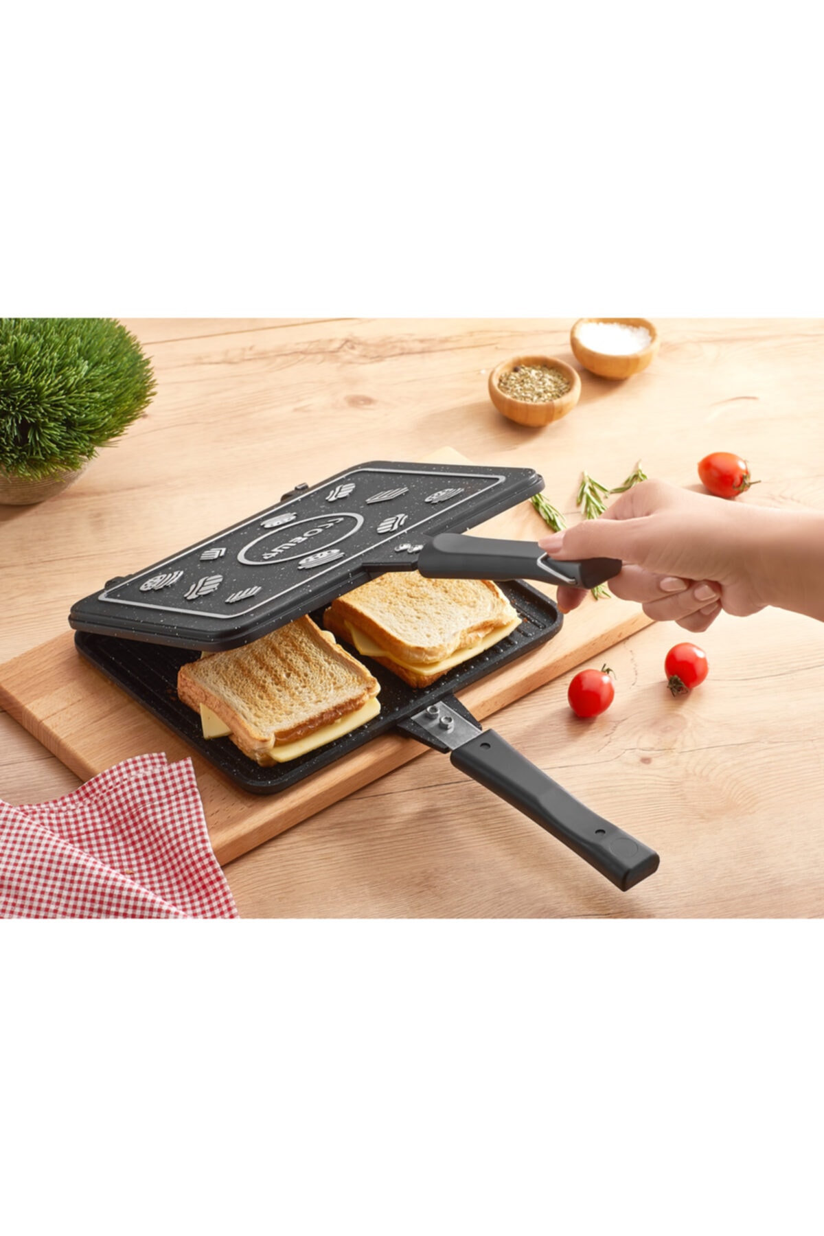 Amboss Sedef Döküm Tost Tavası