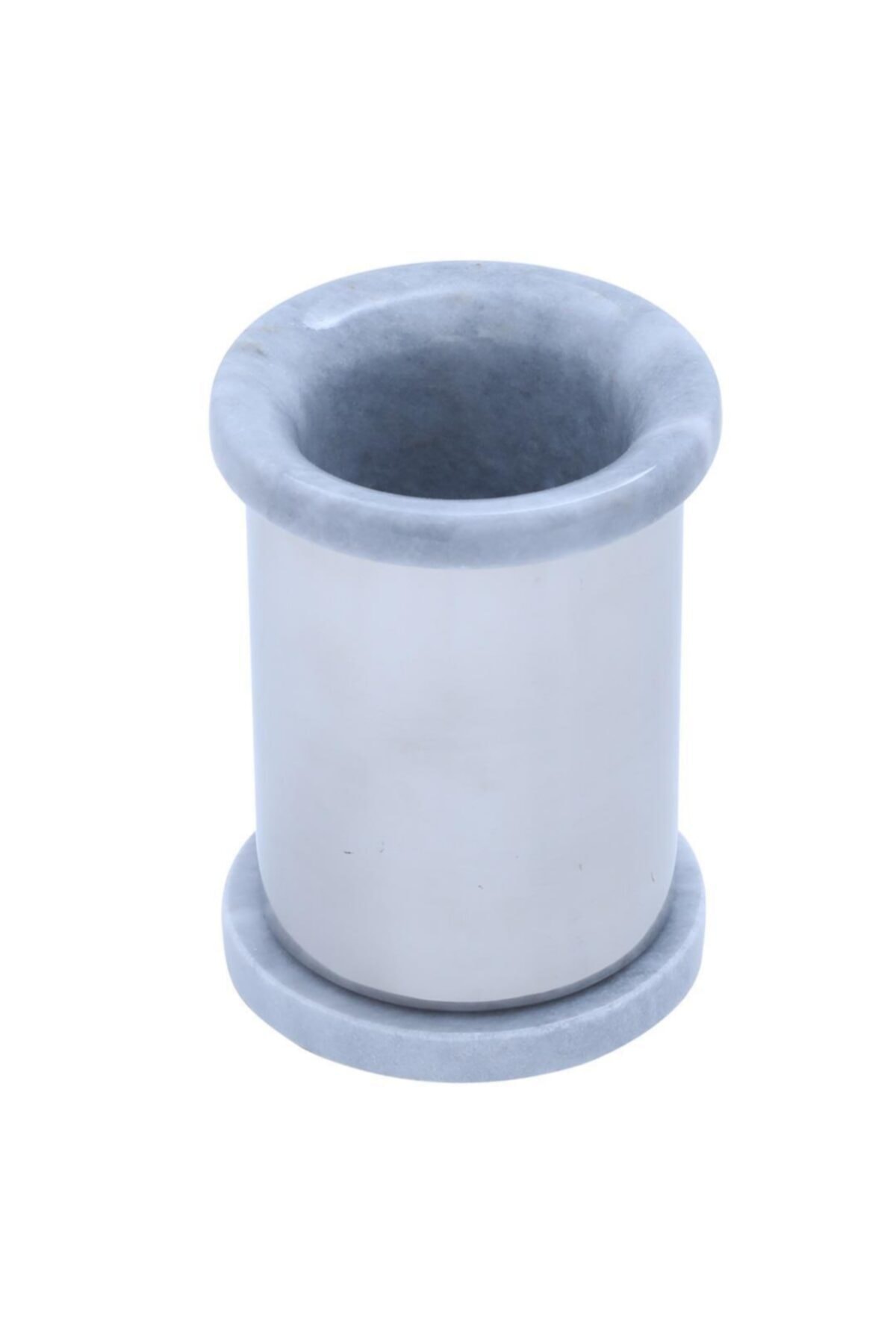 Mayaglory Vogue Serisi Doğal Mermer Taş Diş Fırçalık Yuvarlak Krom Renk 3050