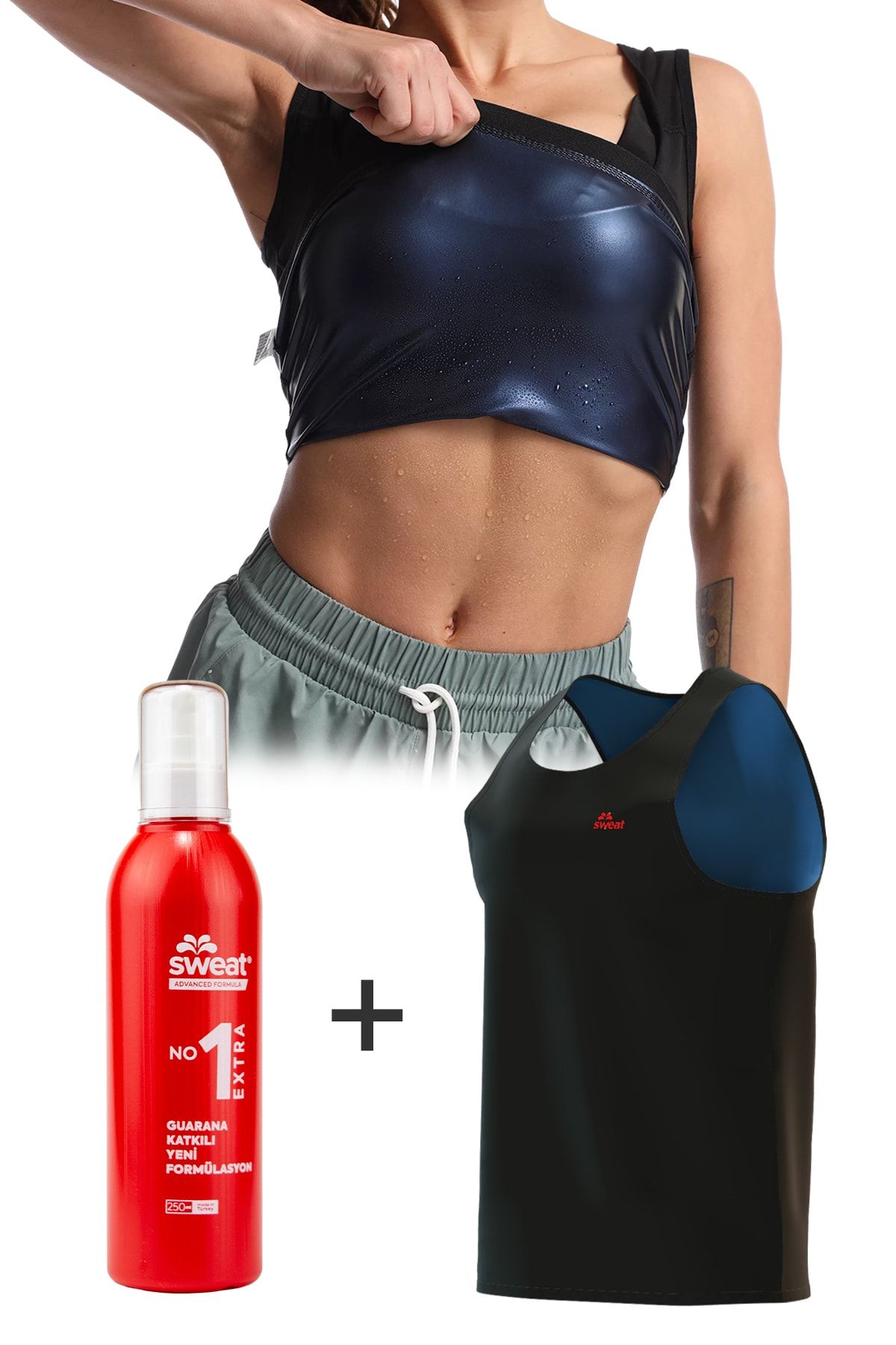 SWEAT Termal Kadın Sauna Atlet + Jel Orijinal Hologramlı Ürün