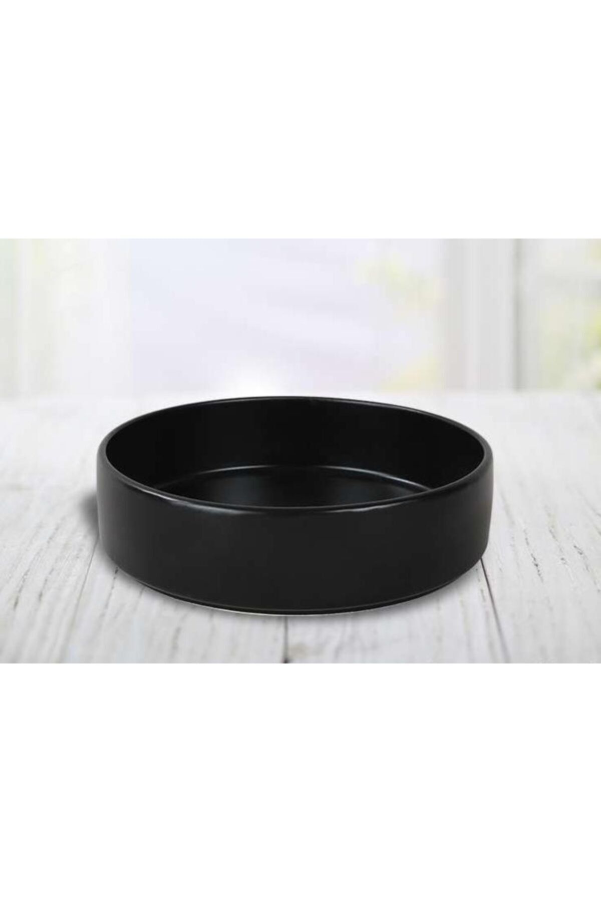 Keramika Stackable 21 cm Yemek Tabağı Mat Siyah