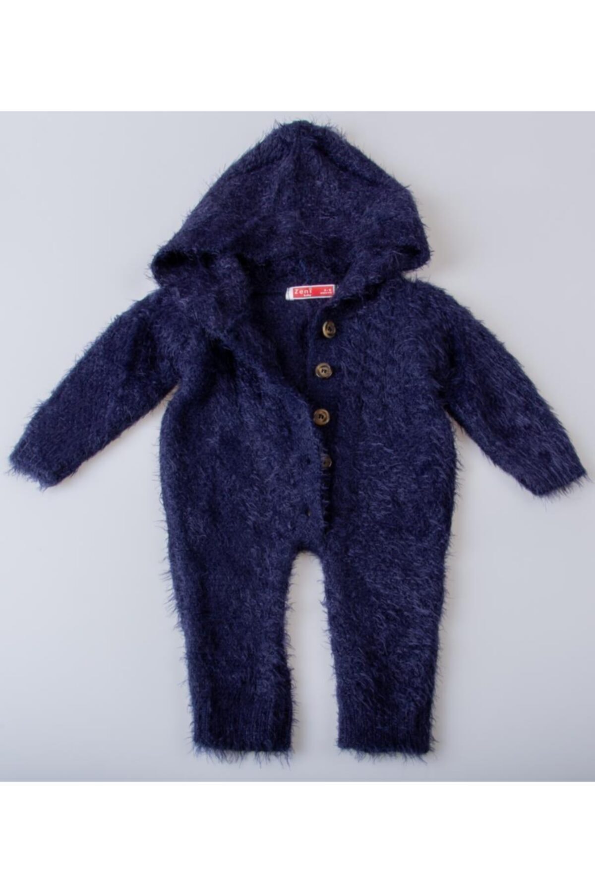 POKY BEBE Yeni Sezon Kız Erkek Bebek Kapüşonlu Triko Astronot Tulum-2162