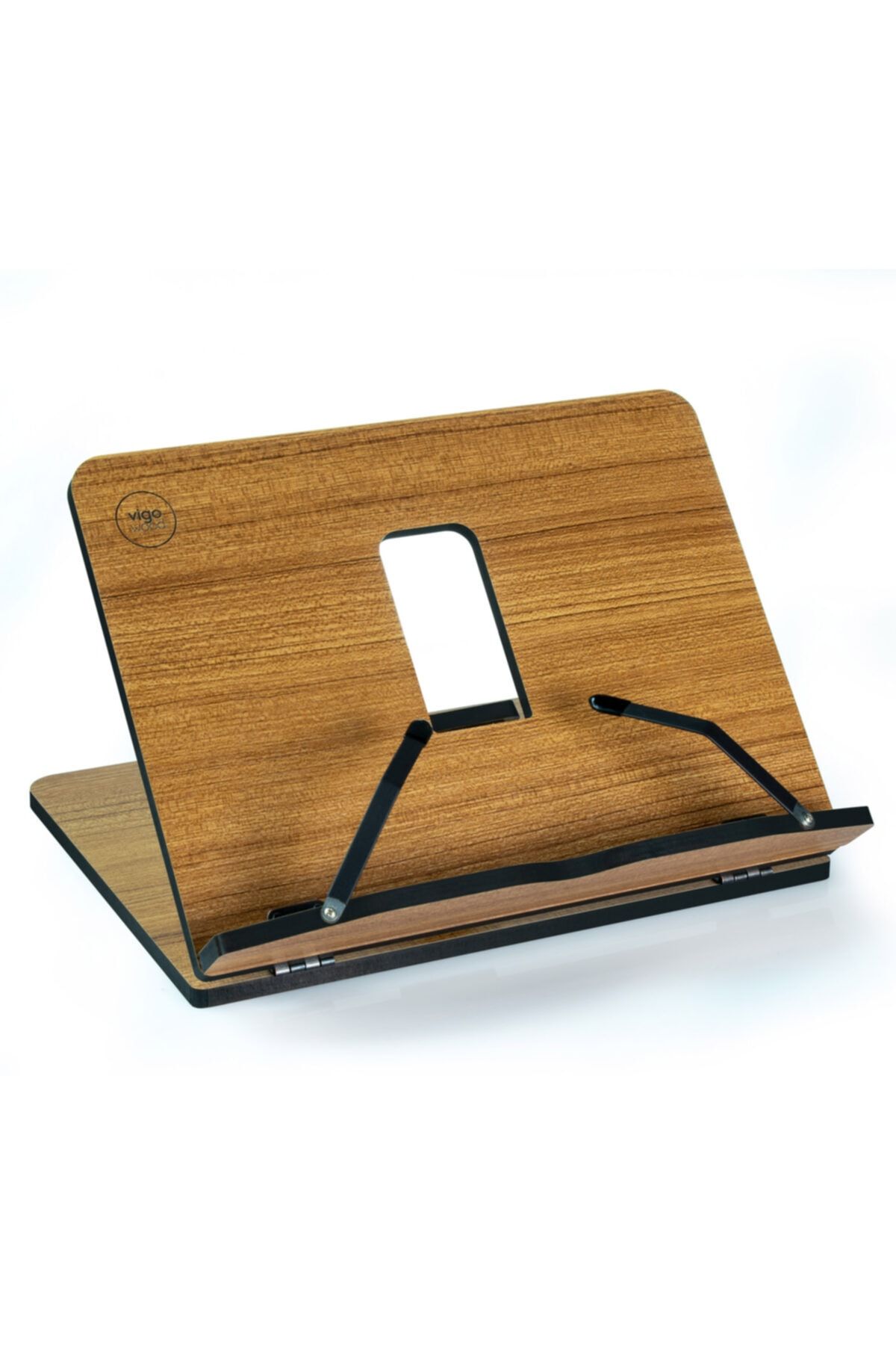 Vigo Wood Ahşap Kitap Okuma Ve Tablet Standı (Teak)