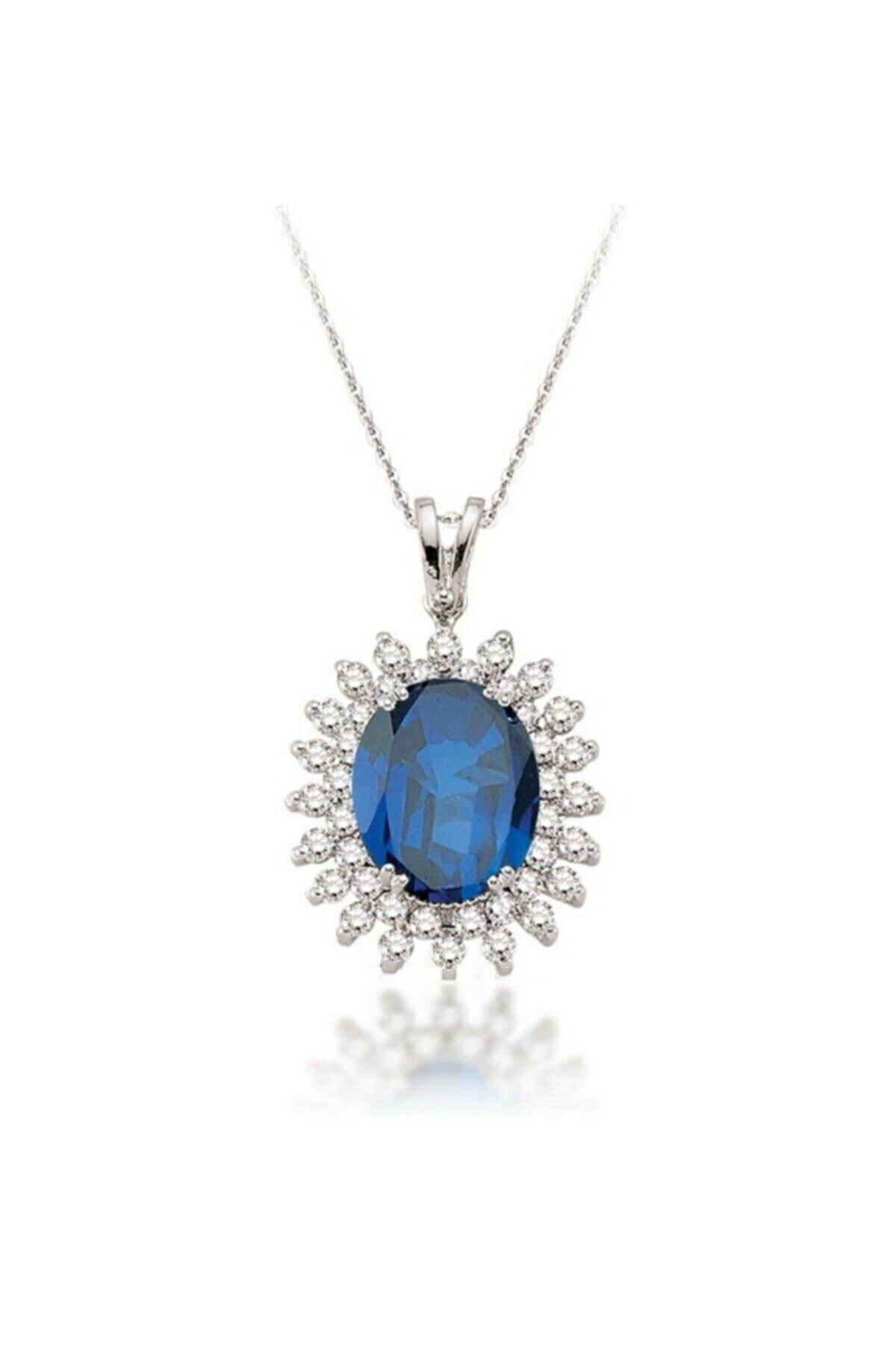 pırlantam 4.21 Ct. Pırlanta Safir Kolye