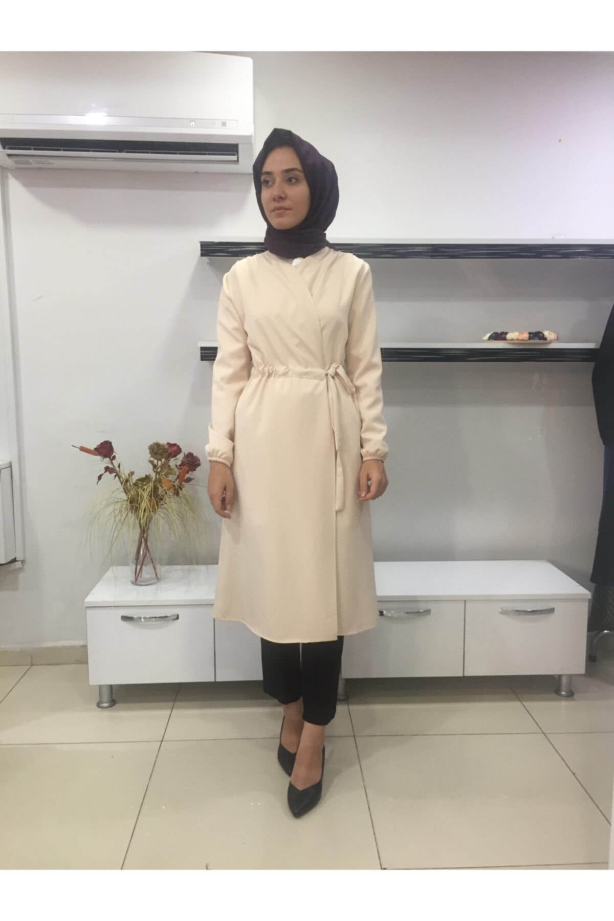 İNCİGİYİM Krem Renk Kimono