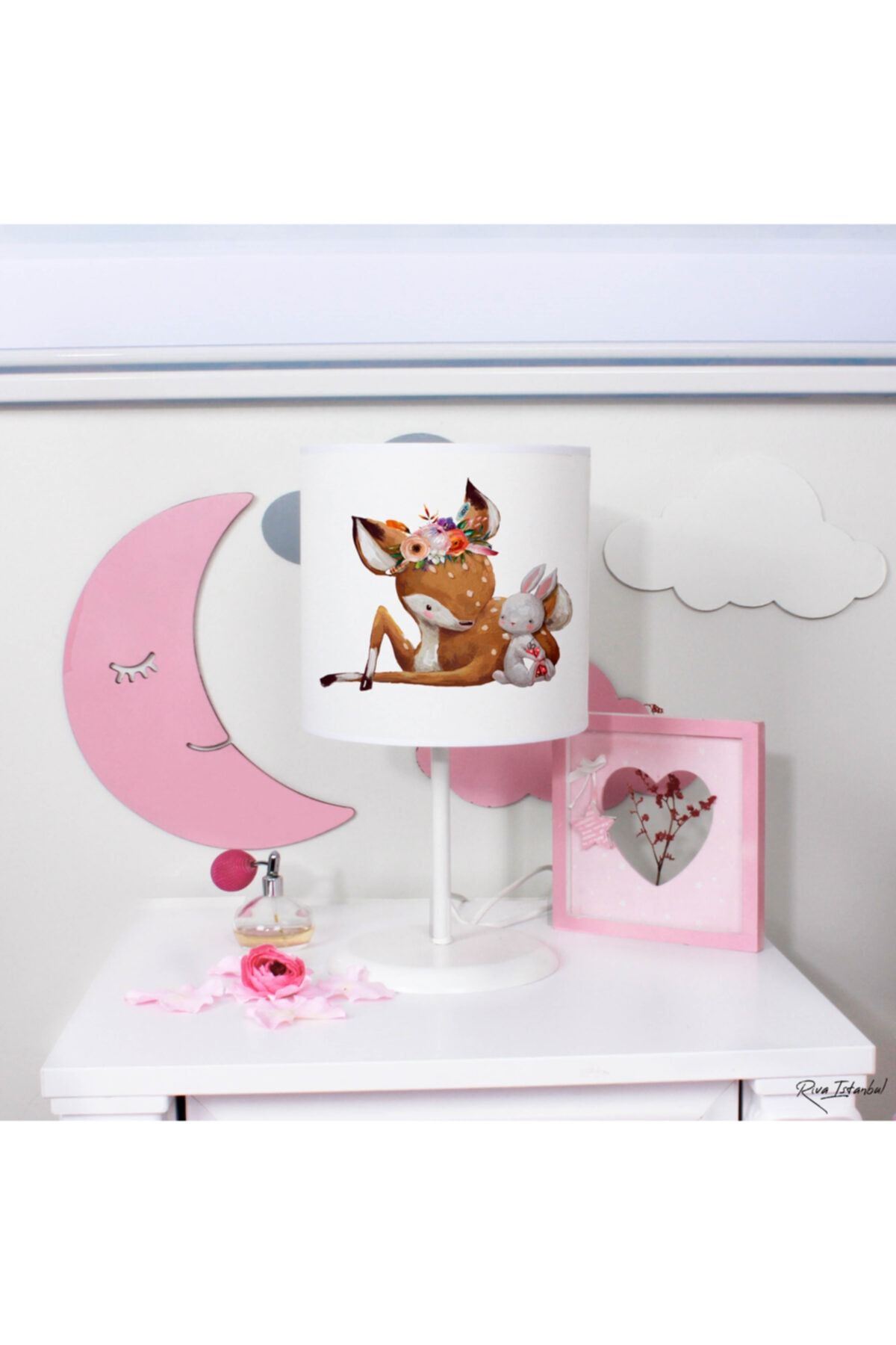Beshick Bambi Ve Küçük Dostu Çocuk Odası Abajur