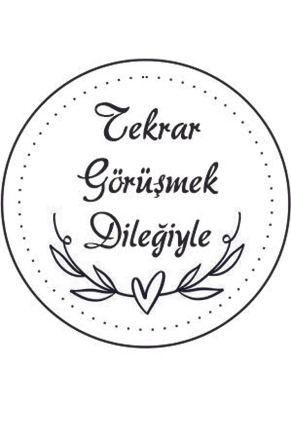 TELLGRAF Tekrar Görüşmek Dileğiyle Yazılı Sticker (4x4 Cm)