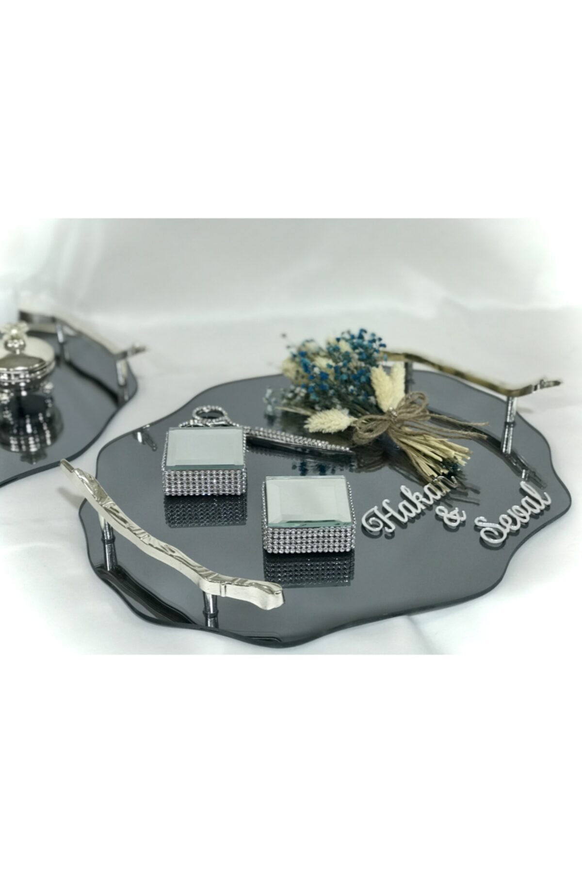Çeyiz Fabrikası Yeni Sezon Nişan Söz Yüzük Tepsi Füme Ayna Tam Takım Ve Damat Kahvesi Takımı Tam Set