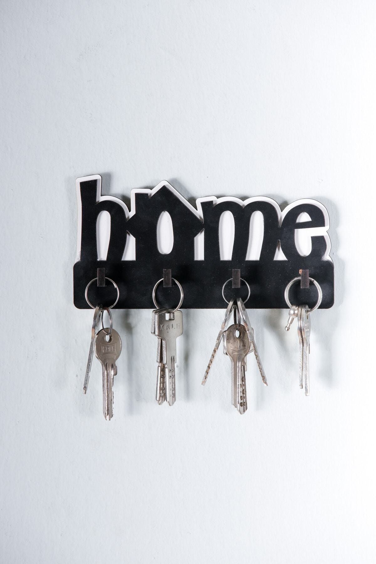 Lazer Dekorasyon Home Ahşap Duvar Dekoru Anahtar Askısı