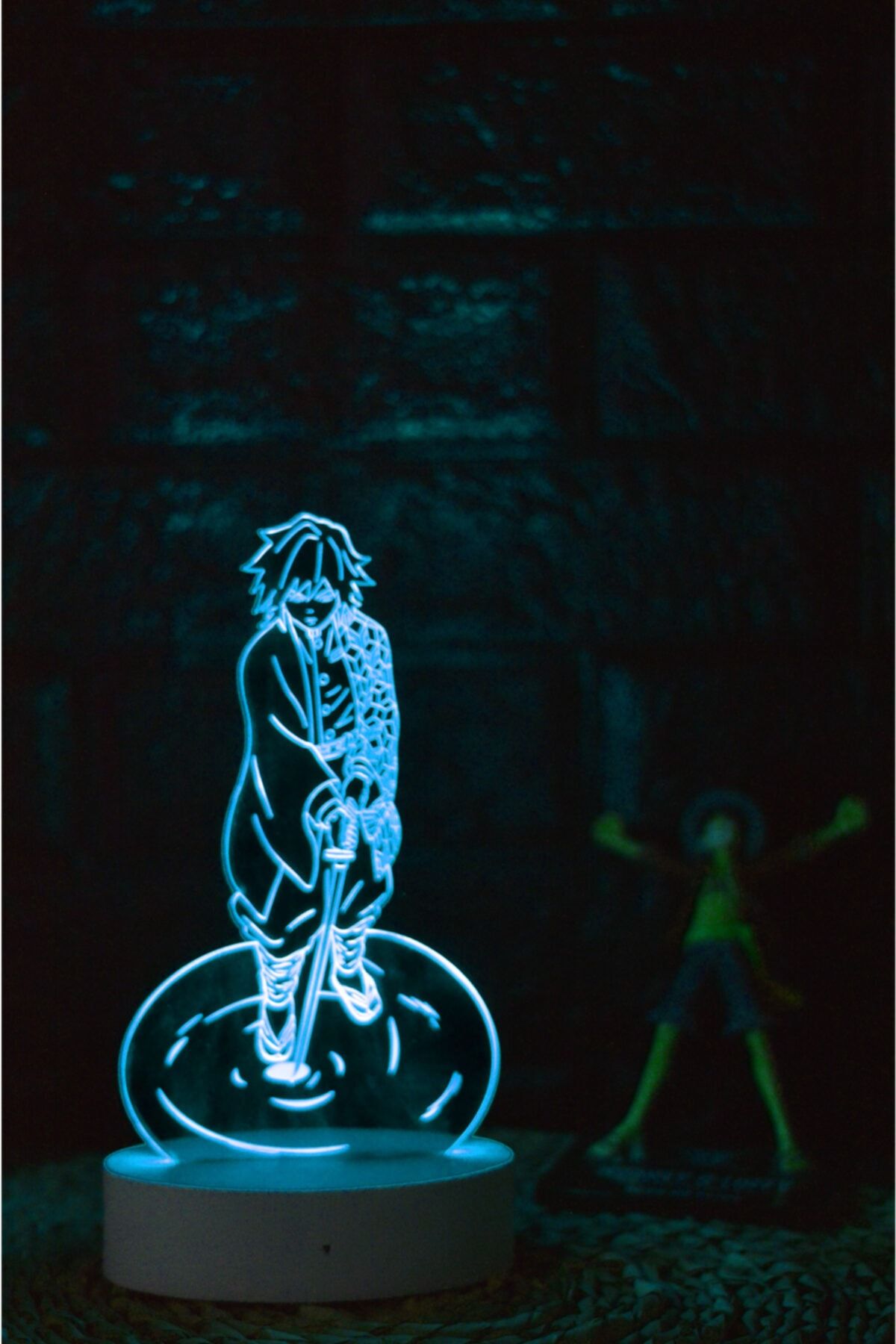 Yubi Design Giyu Tomioka , Demon Slayer - 3 Boyutlu Dekoratif Gece Lambası 3d