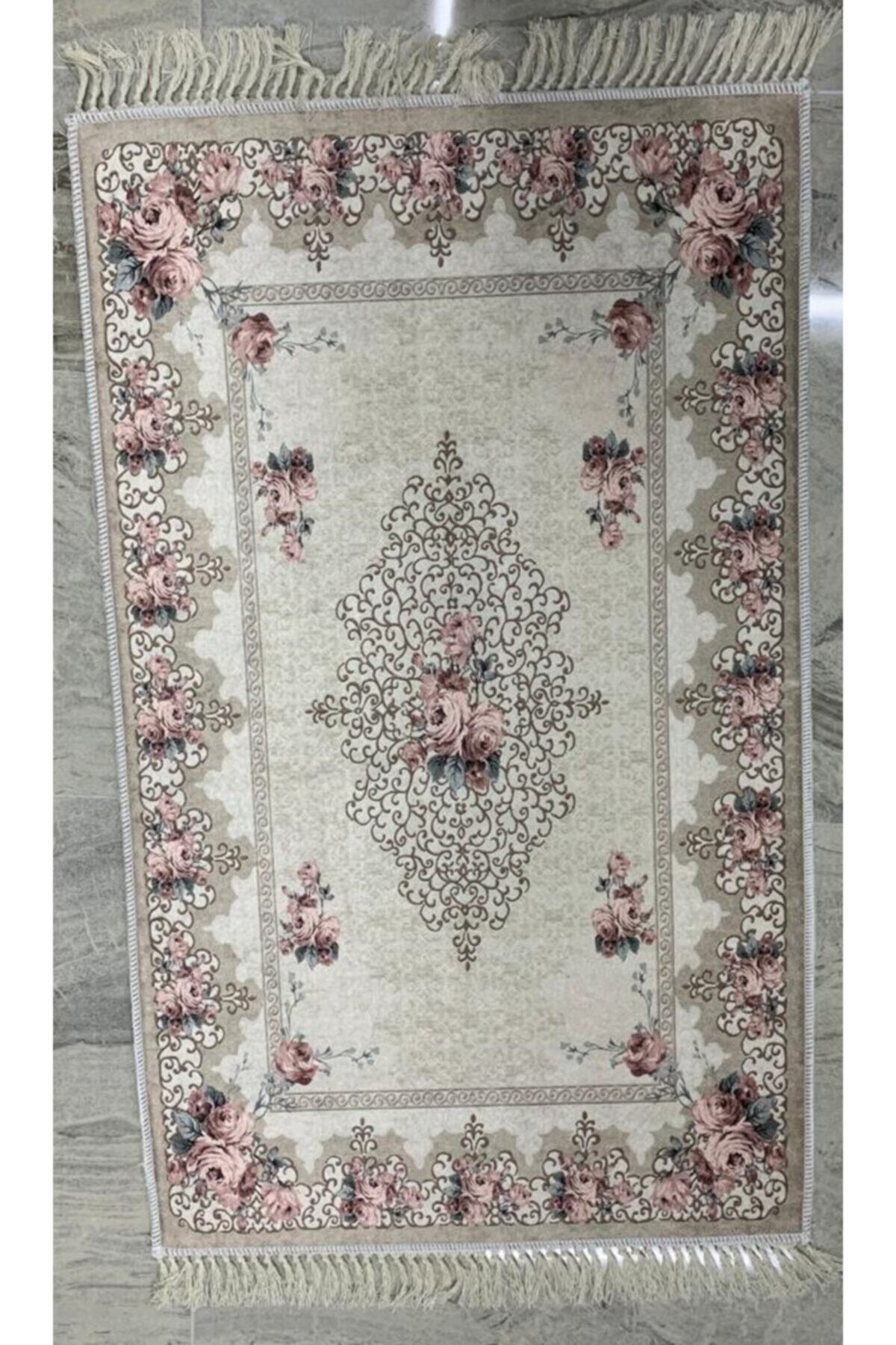 sabirehome Modren Desen Kaymaz Taban Yıkanabilir Kesme Yolluk Halı Paspas 50 X 80 Cm Kapı Önü Paspasları Saçak
