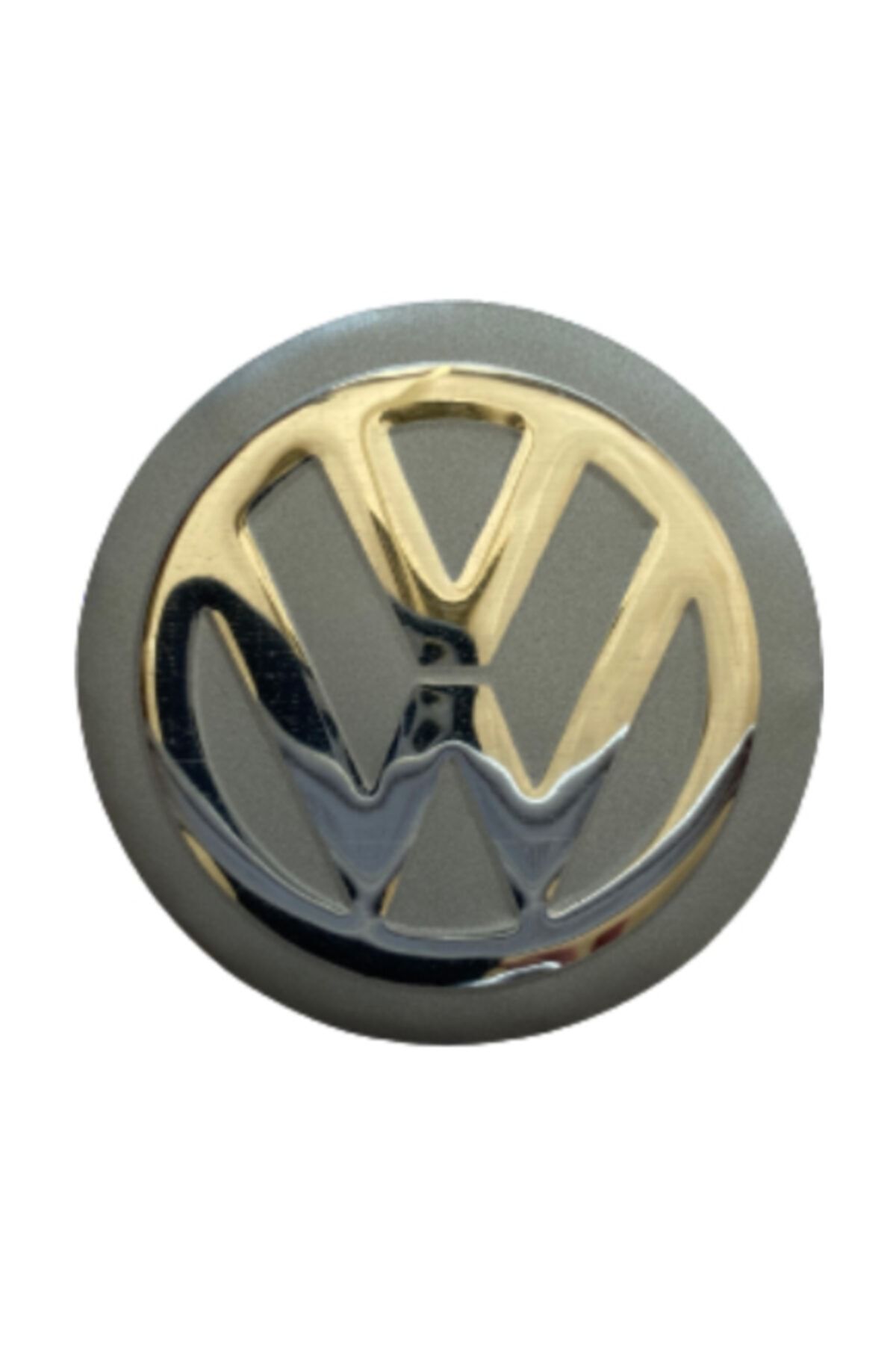 CAR TUNES Volkswagen Amblem Arması Jant Göbek Kapak Etiketi Alüminyum Sticker Yapıştırma Seti.