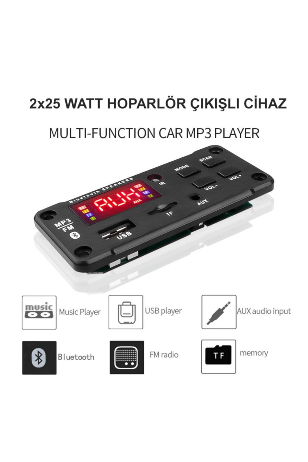 SONREYON Fm Dekoder Bluetooth Usb Tf Kart Fm Radio Mp3 Player