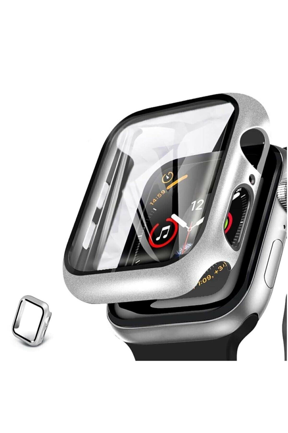 SCHTOK Apple Watch 44 Mm Tpu Çerçeveli Ekran Koruyuculu Ön Çerçeve Kasa