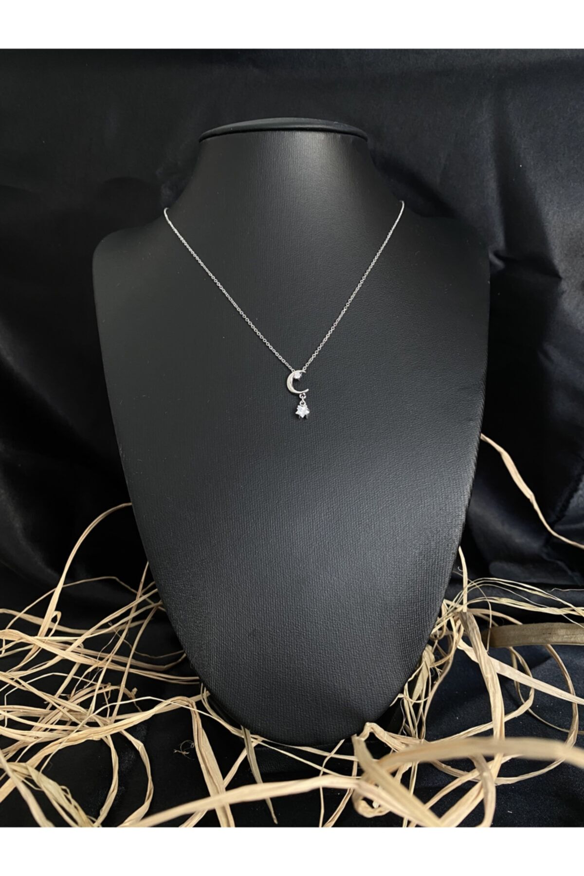 Hypnos Accessories Ay Yıldız Çelik Zincir Kolye