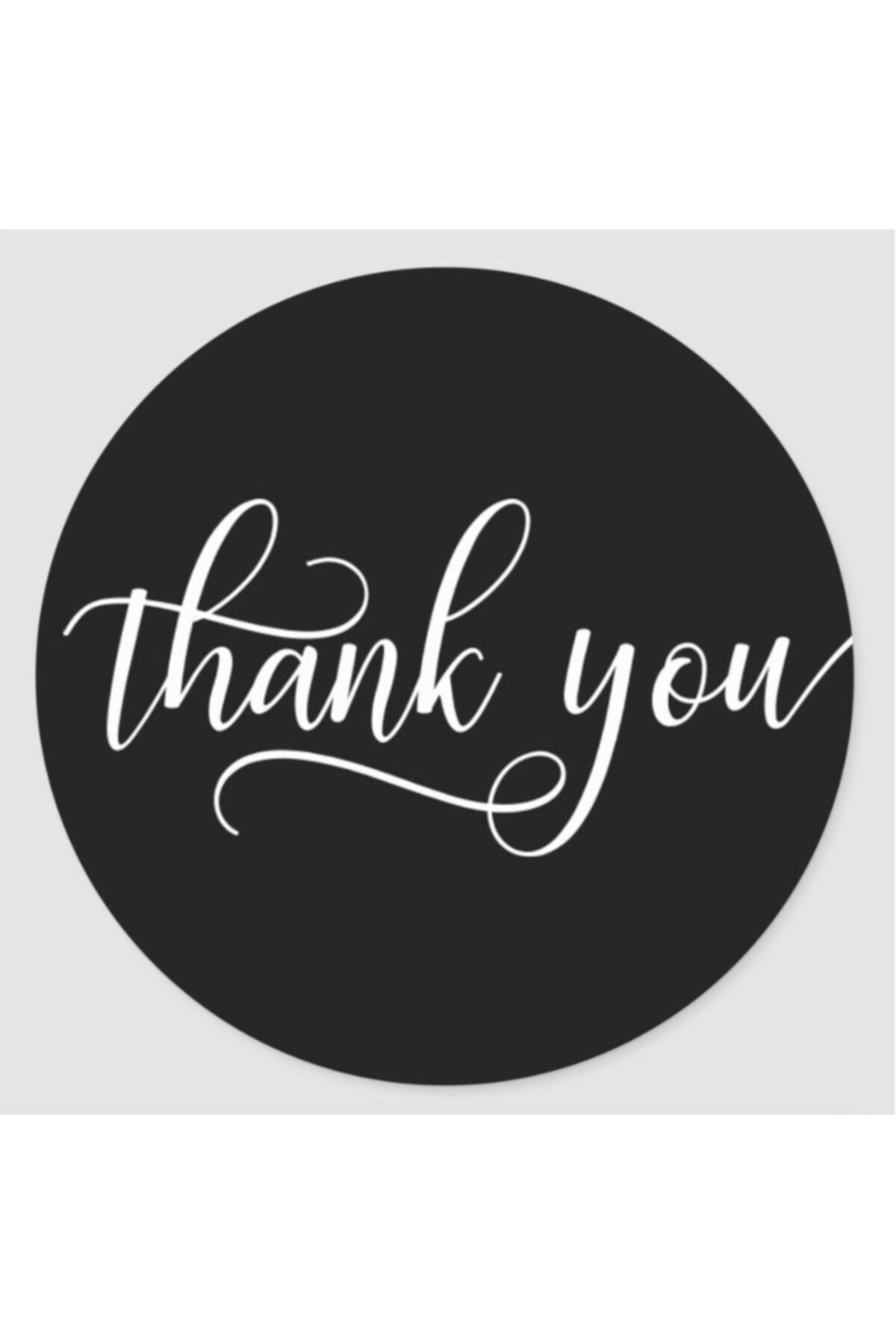 yamata kağıt Sticker Etiket 70 Adet 4x4 Thank You Yazılı Yuvarlak Sticker Opak Su Geçirmez Yırtılmaz
