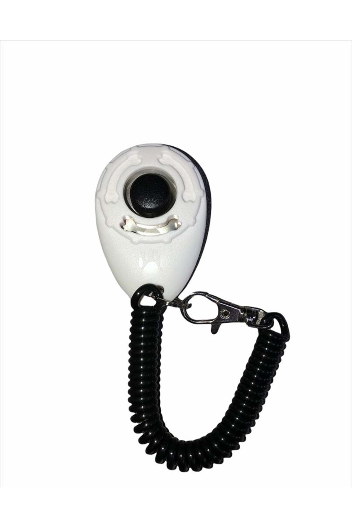 Euro Asia Pet Köpek Eğitimi Için Kayışlı Clicker 6 cm Beyaz