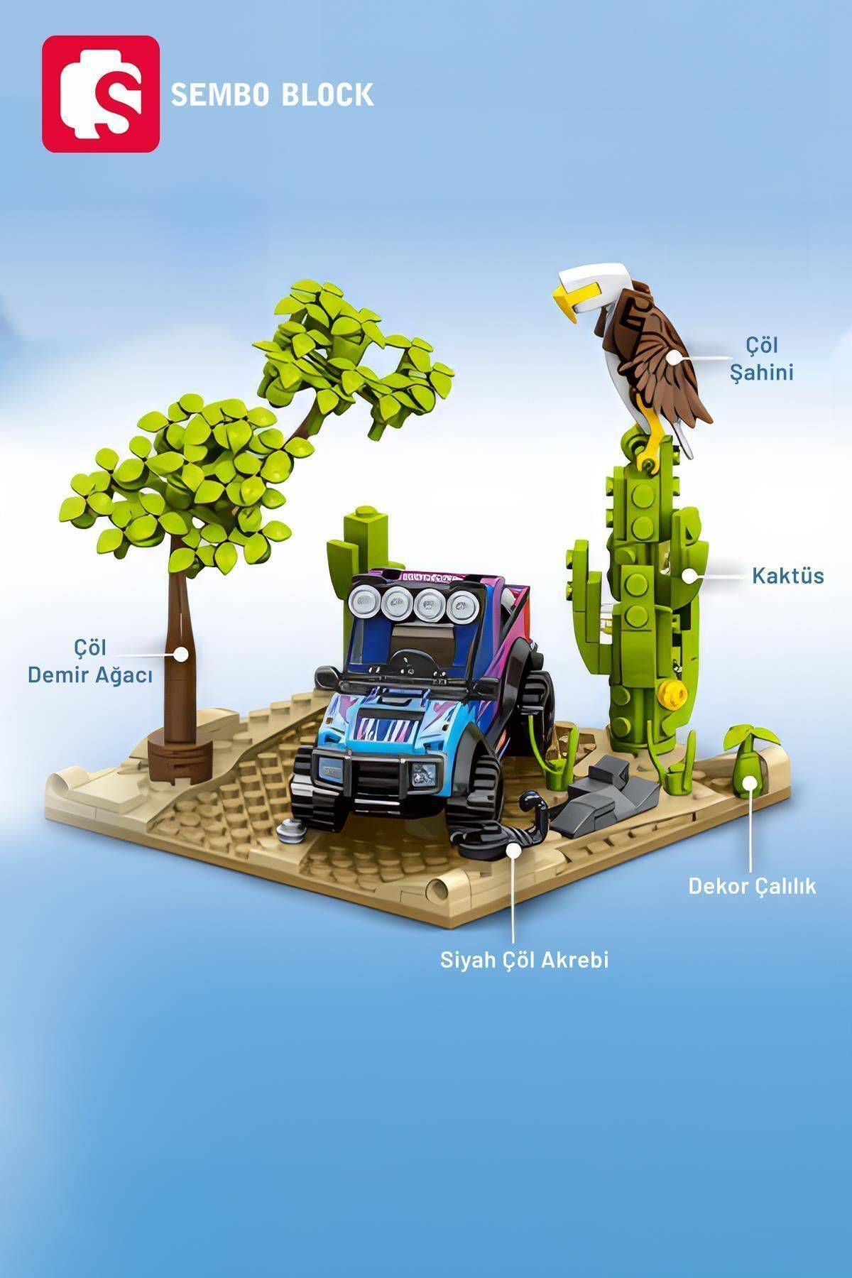 Cool Convoy Warrior Off-Road 363 Parça yapı blokları Legoile uyumlu (714317)