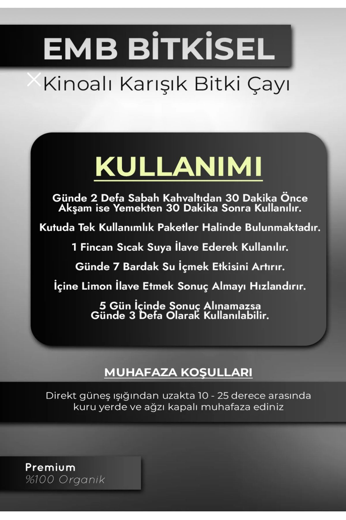 Kilo Vermeye Yardımcı Zayıflama1 Detoks Kinoa Çayı 3 Lü Set