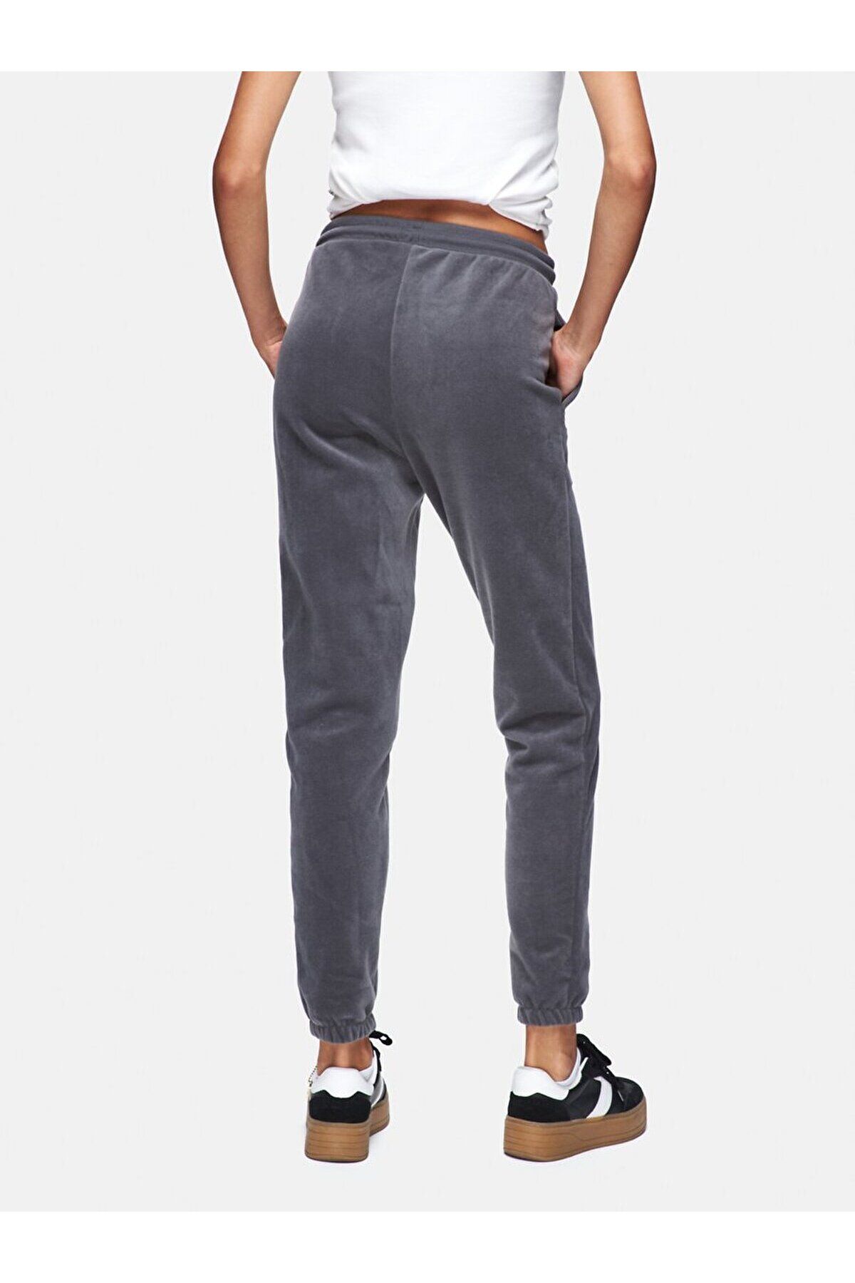 Düz Jogger Regular Fit Gri Eşofman