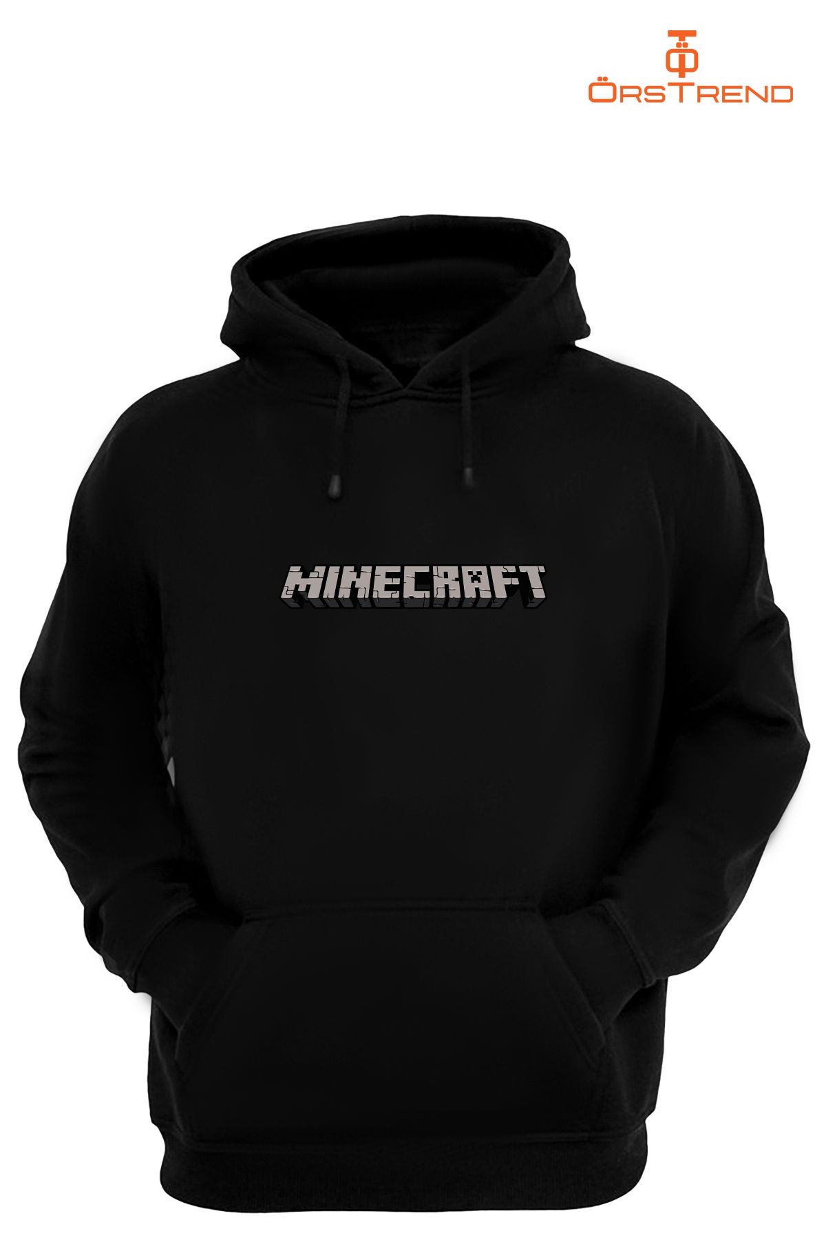 Minecraft Baskılı Unisex Kapşonlu Sweatshirt