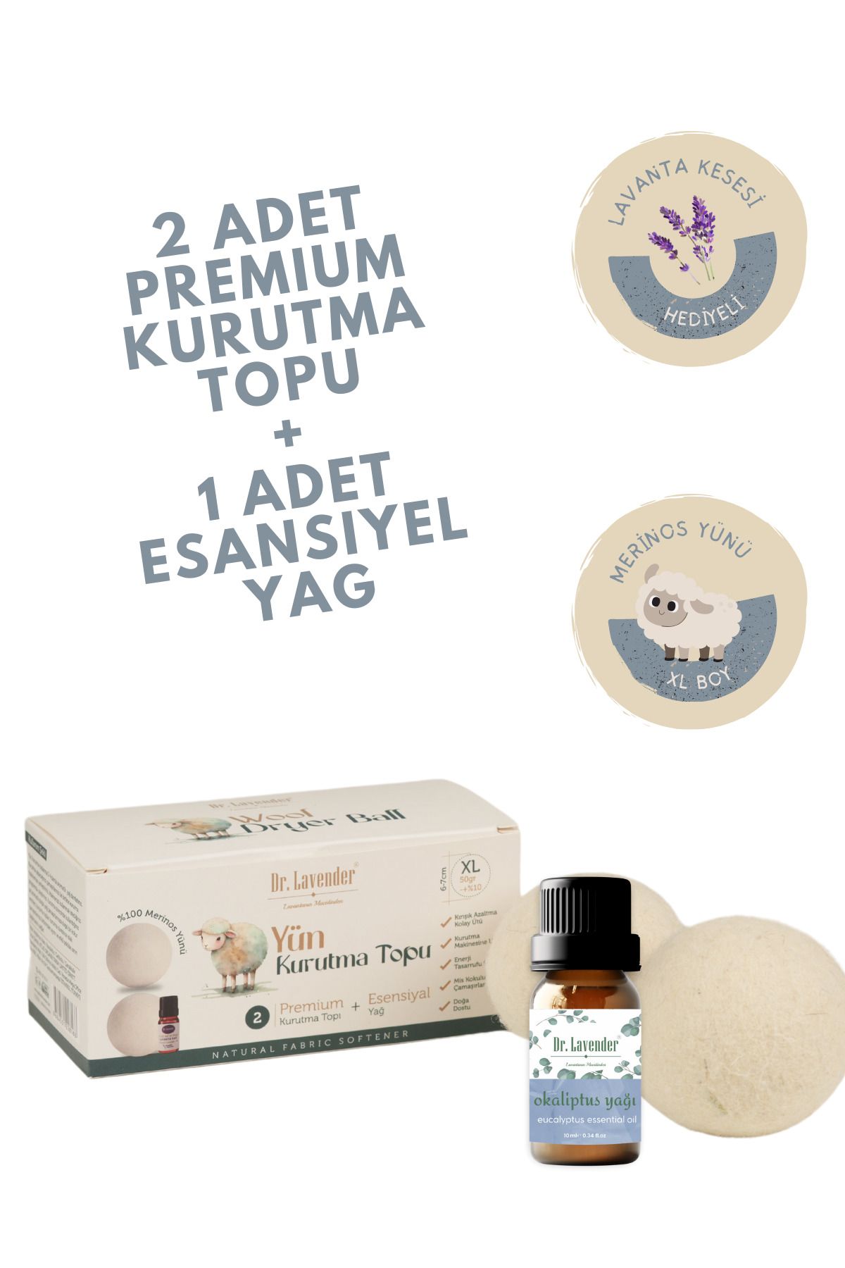 Dr. Lavender%100 MerinosYünü XL Boy Çamaşır K...