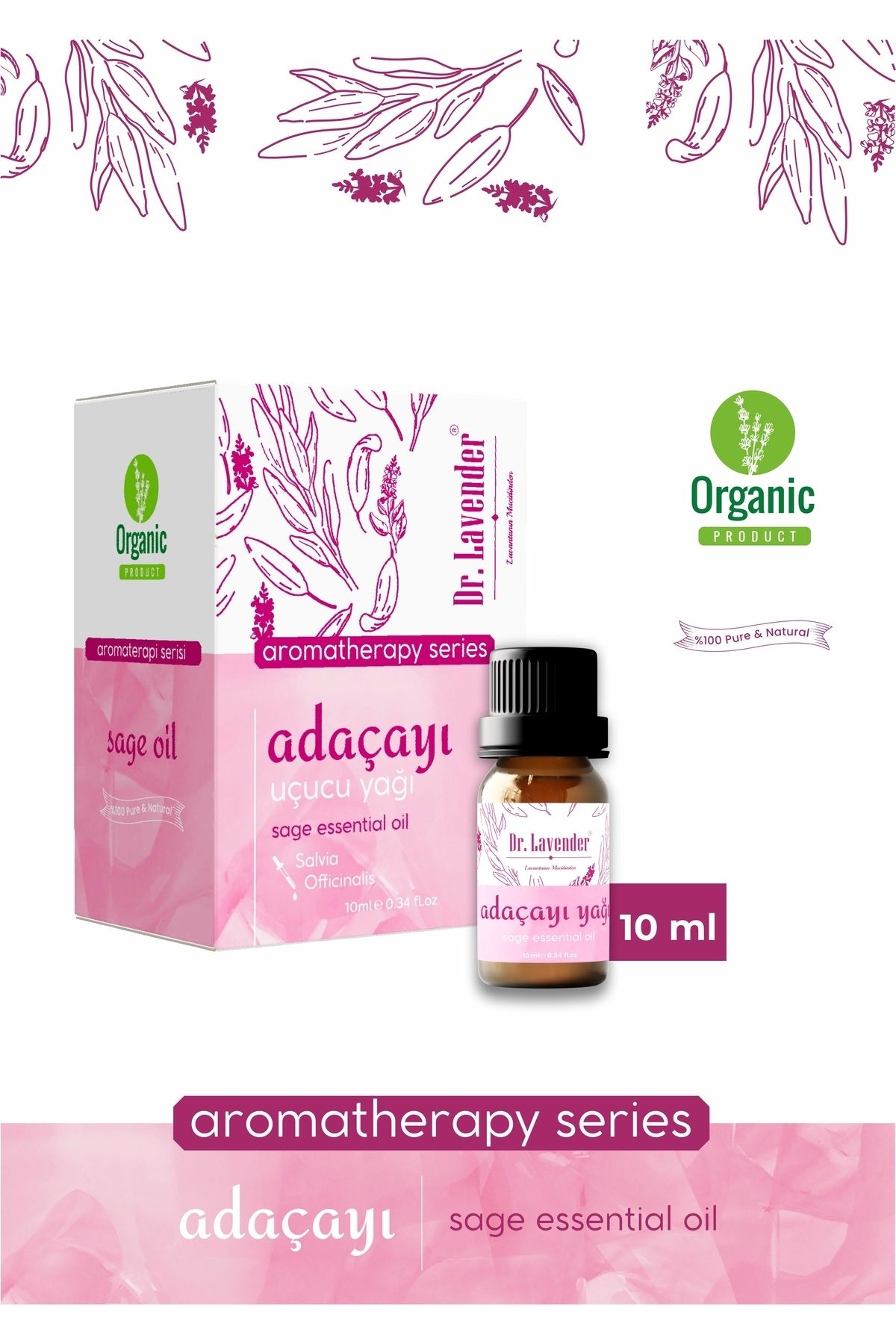 %100 Merinos Yünü XL Boy Çamaşır Kurutma Topu 50 GR.+ Adaçayı Yağı 10 ML + Lavanta Kesesi Hediyeli