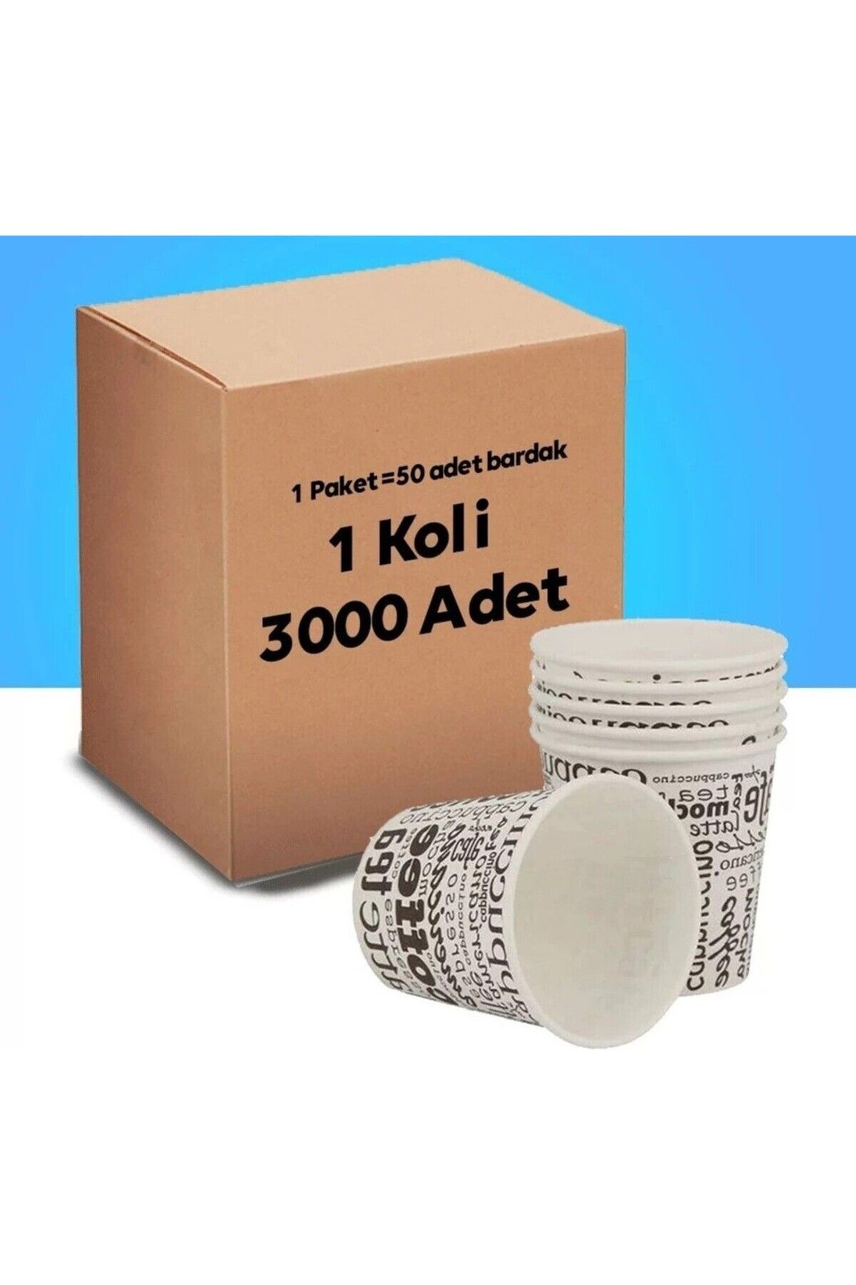 SBS Tek kullanımlık 7 Oz 3000Adet Karton Bard...