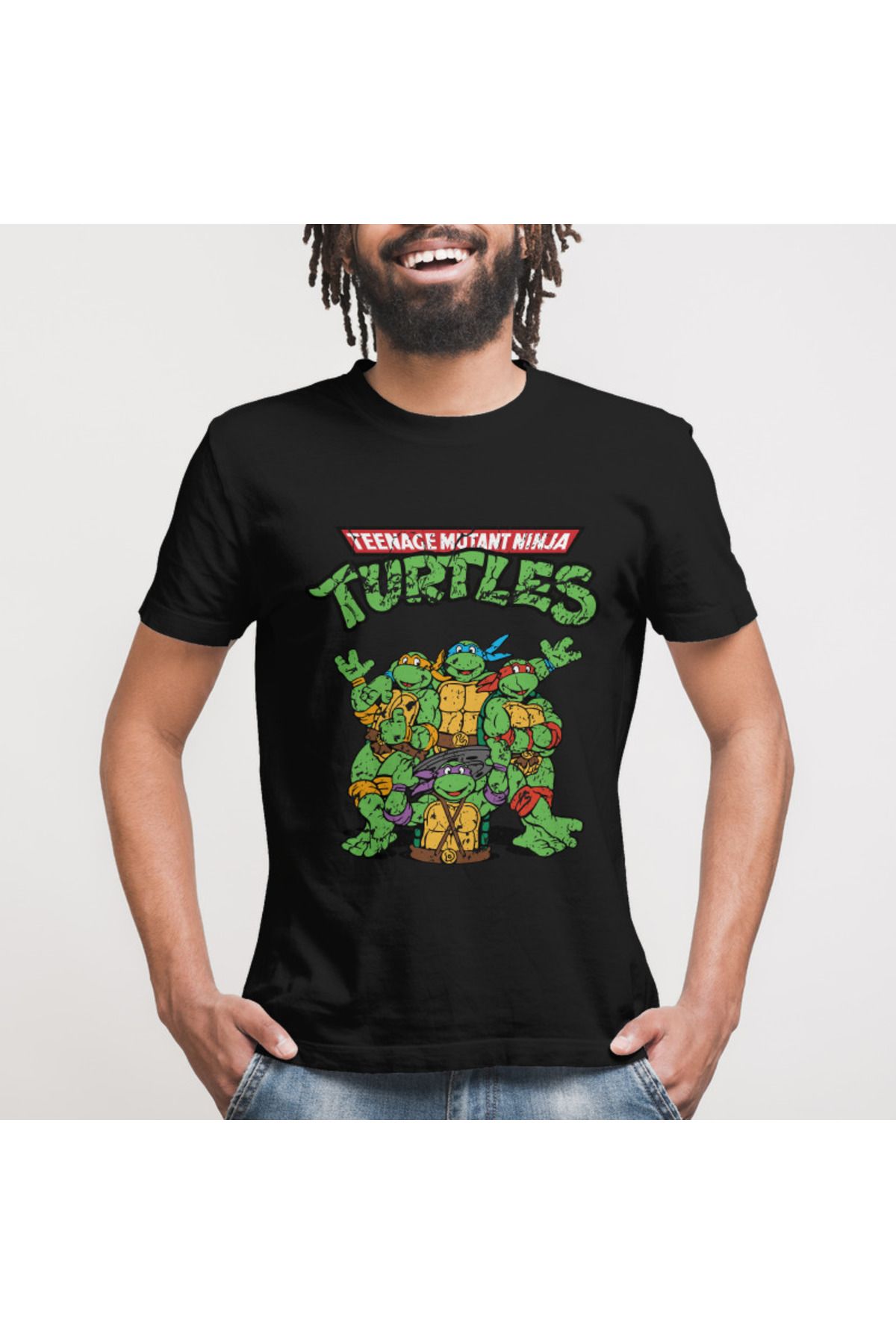 Ninja Turtles Group Logo Erkek Tişört