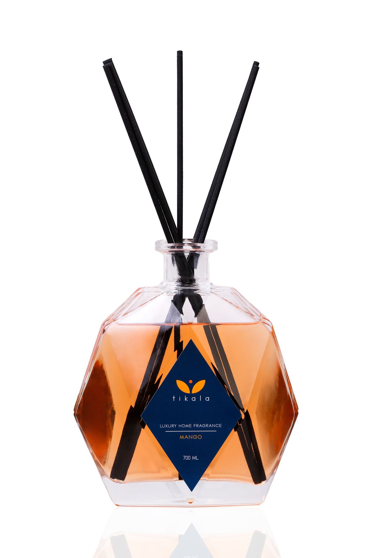 Bambu Çubuklu Lüx Kristal Oda Kokusu Mango 700 ML - LUXURY Home Fragrance 700 ML Mango