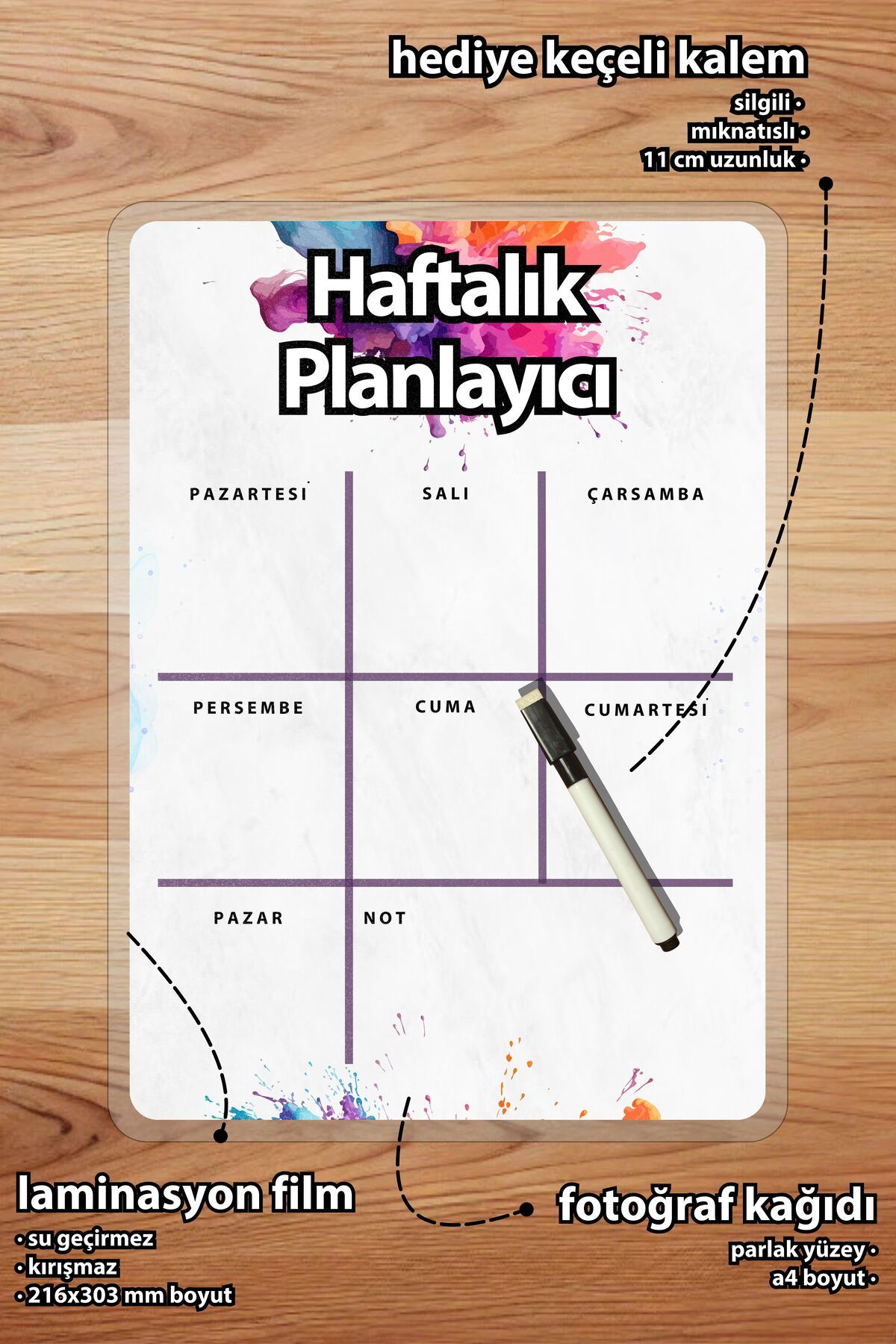 Ömür Boyu Kullanılabilir Haftalık Planlayıcı